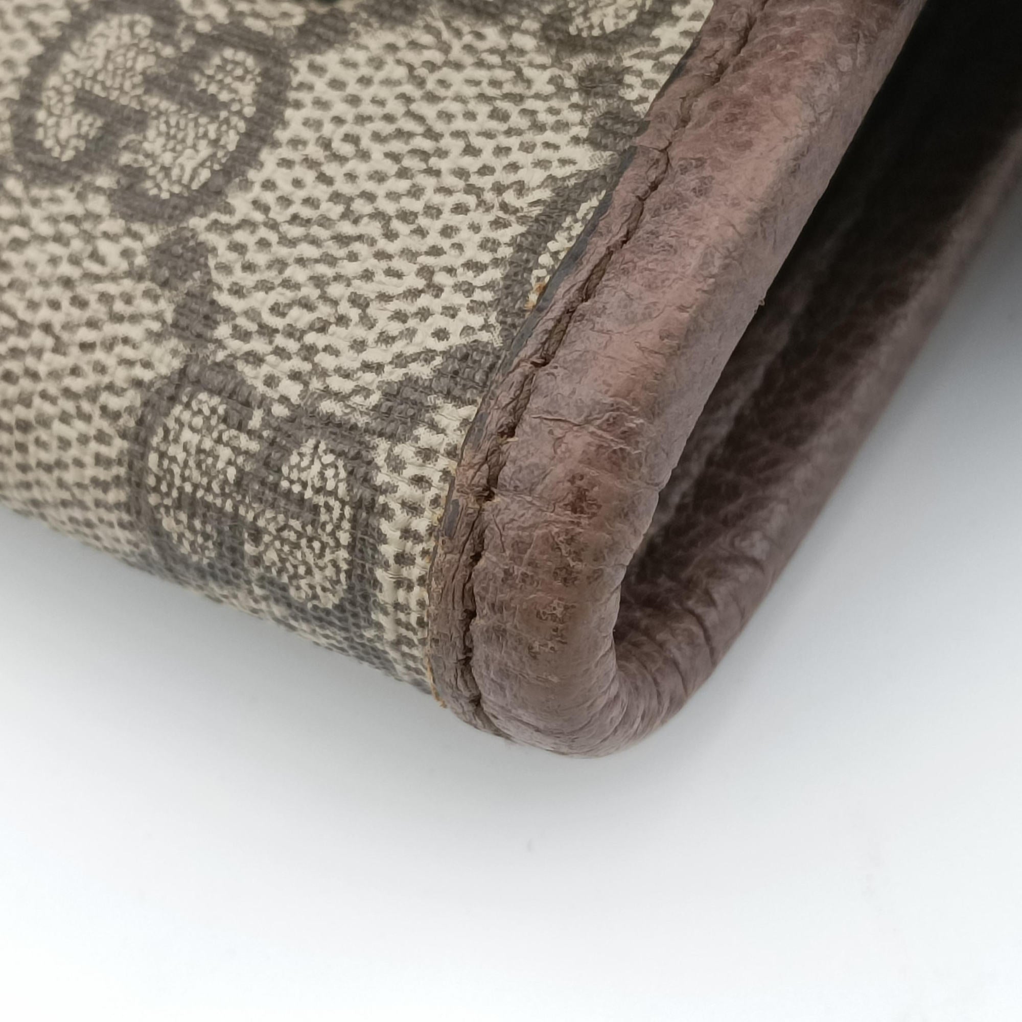 Secondhand Gucci NEO VINTAGE GG Supreme Brown PVC coated canvas×Leather 493930 bum bag/waist bag | stylenewstar