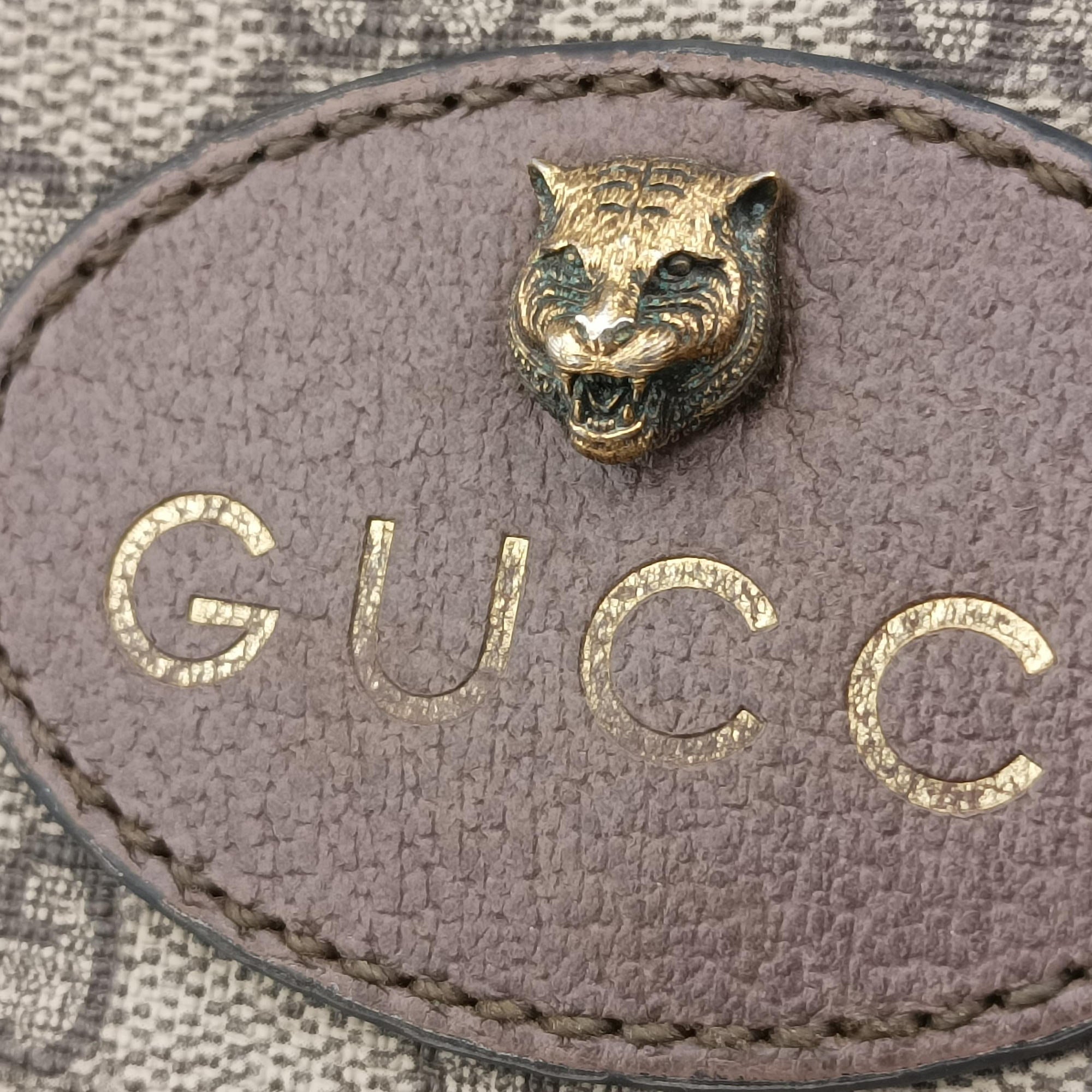 Secondhand Gucci NEO VINTAGE GG Supreme Brown PVC coated canvas×Leather 493930 bum bag/waist bag | stylenewstar