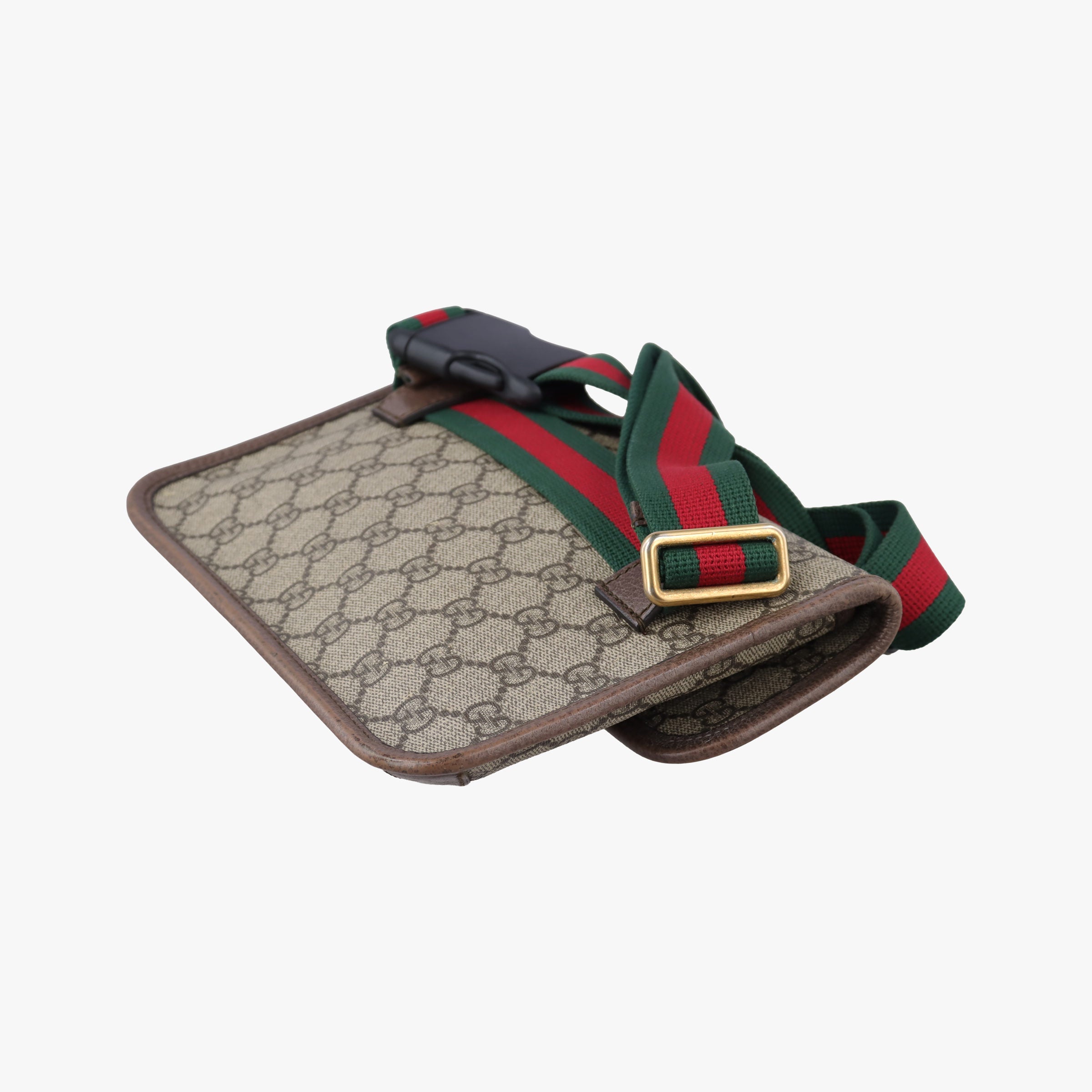 Secondhand Gucci NEO VINTAGE GG Supreme Brown PVC coated canvas×Leather 493930 bum bag/waist bag | stylenewstar