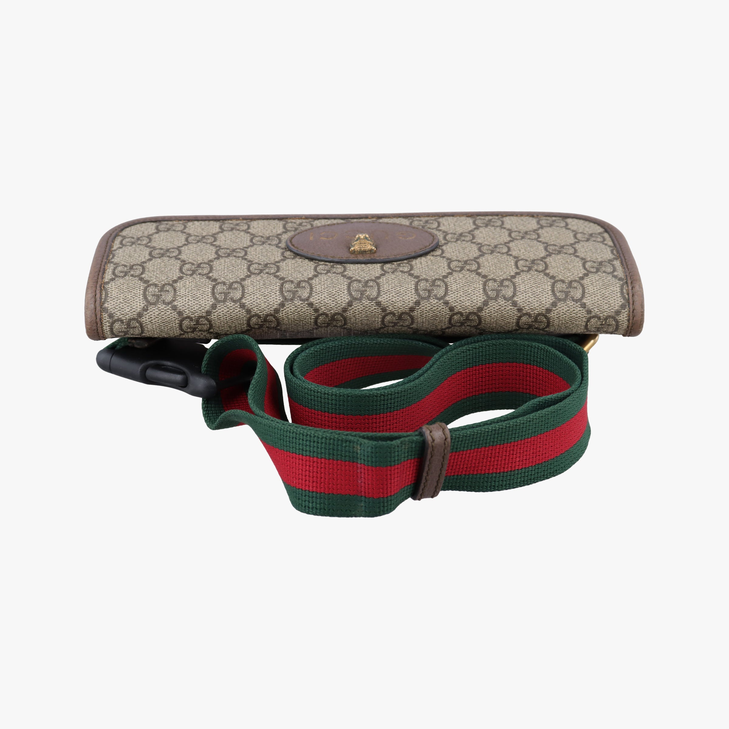 Secondhand Gucci NEO VINTAGE GG Supreme Brown PVC coated canvas×Leather 493930 bum bag/waist bag | stylenewstar