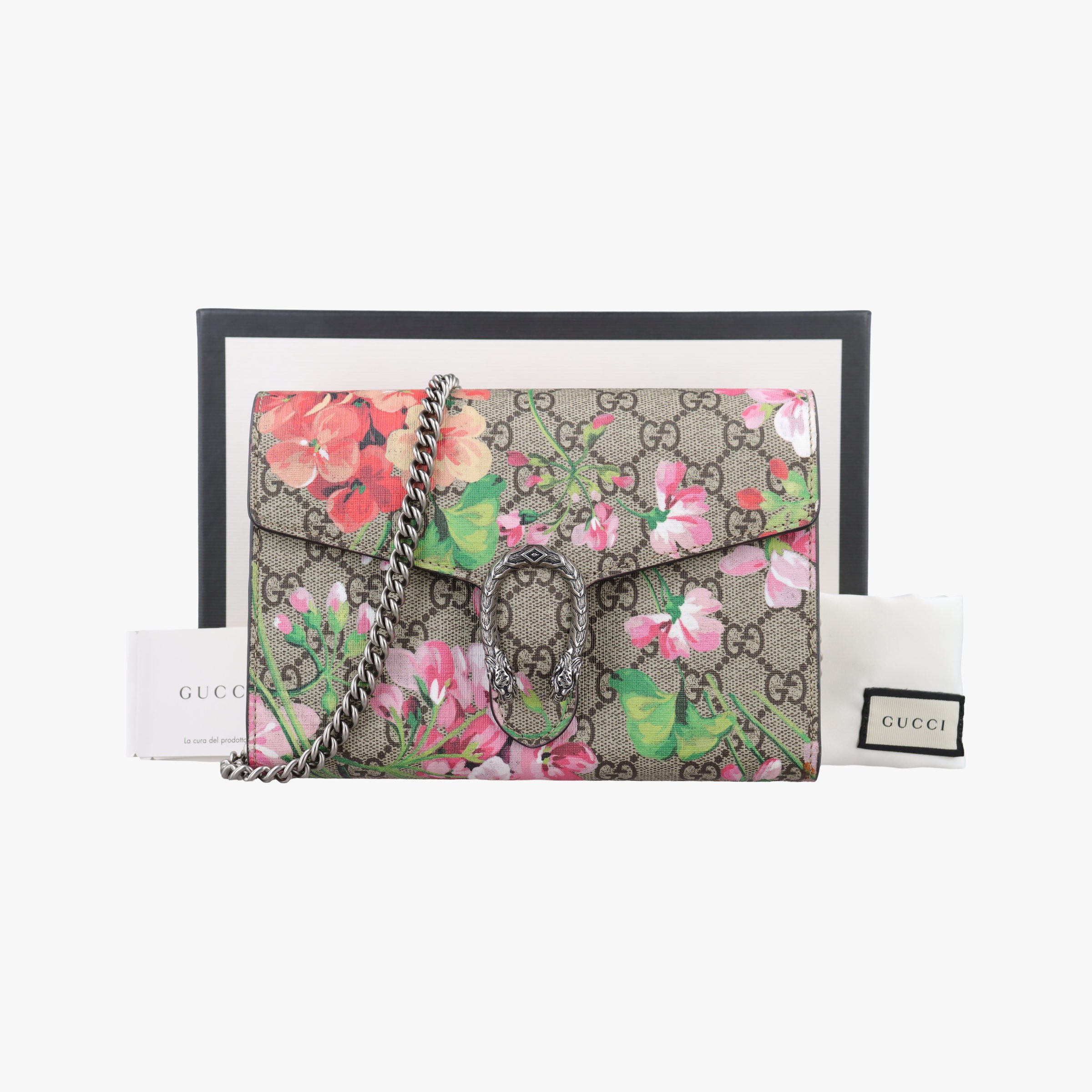 Pre-owned Gucci Dionysus beige×Multicolour PVC coated canvas×Leather 401231 shoulderbag | stylenewstar