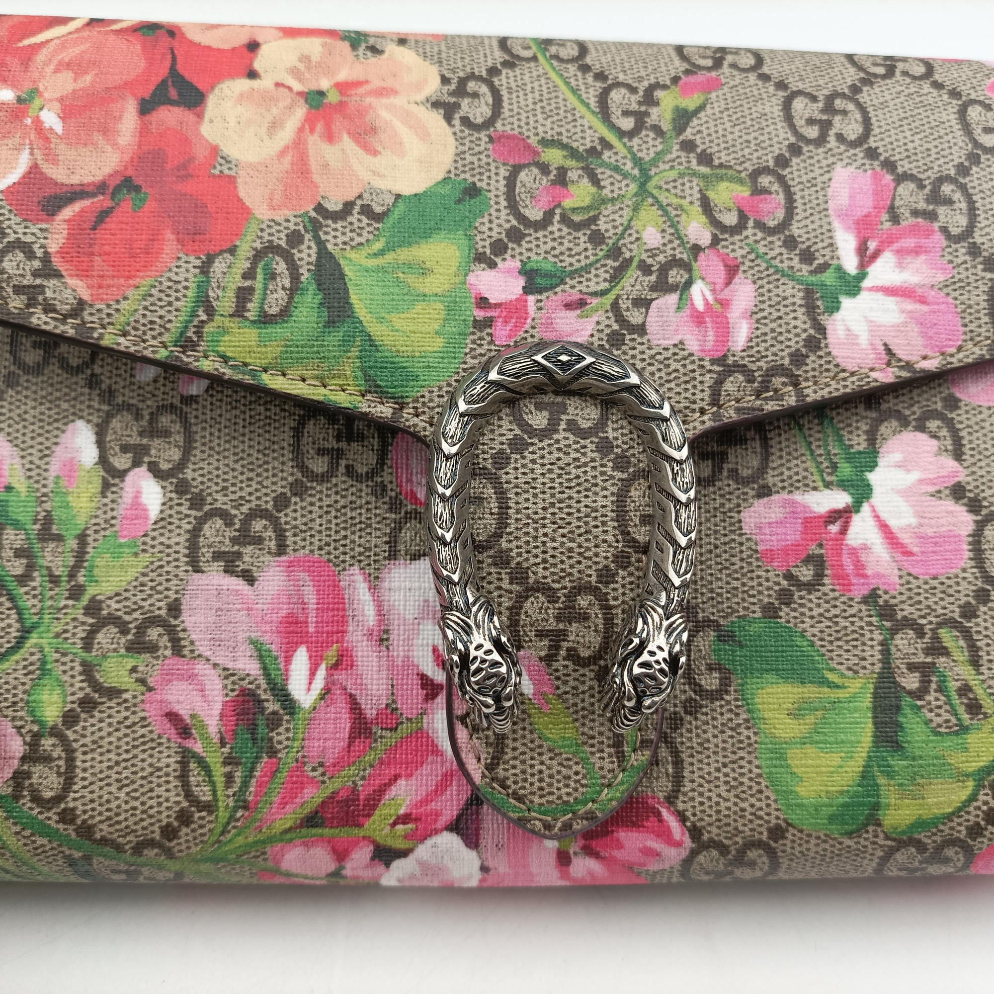 Pre-owned Gucci Dionysus beige×Multicolour PVC coated canvas×Leather 401231 shoulderbag | stylenewstar
