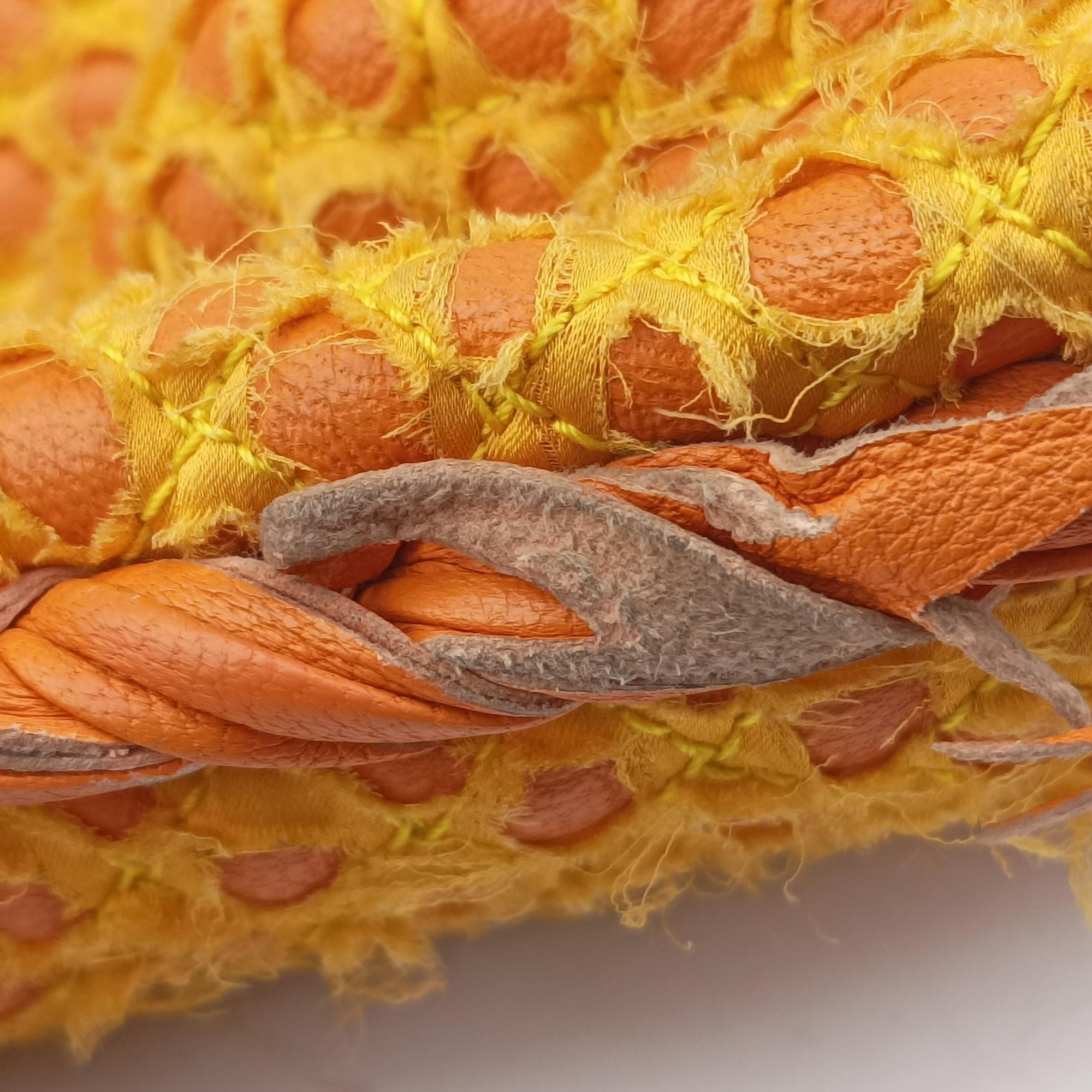 Secondhand Bottega Veneta Veneta Yellow lambskin  handbag | stylenewstar