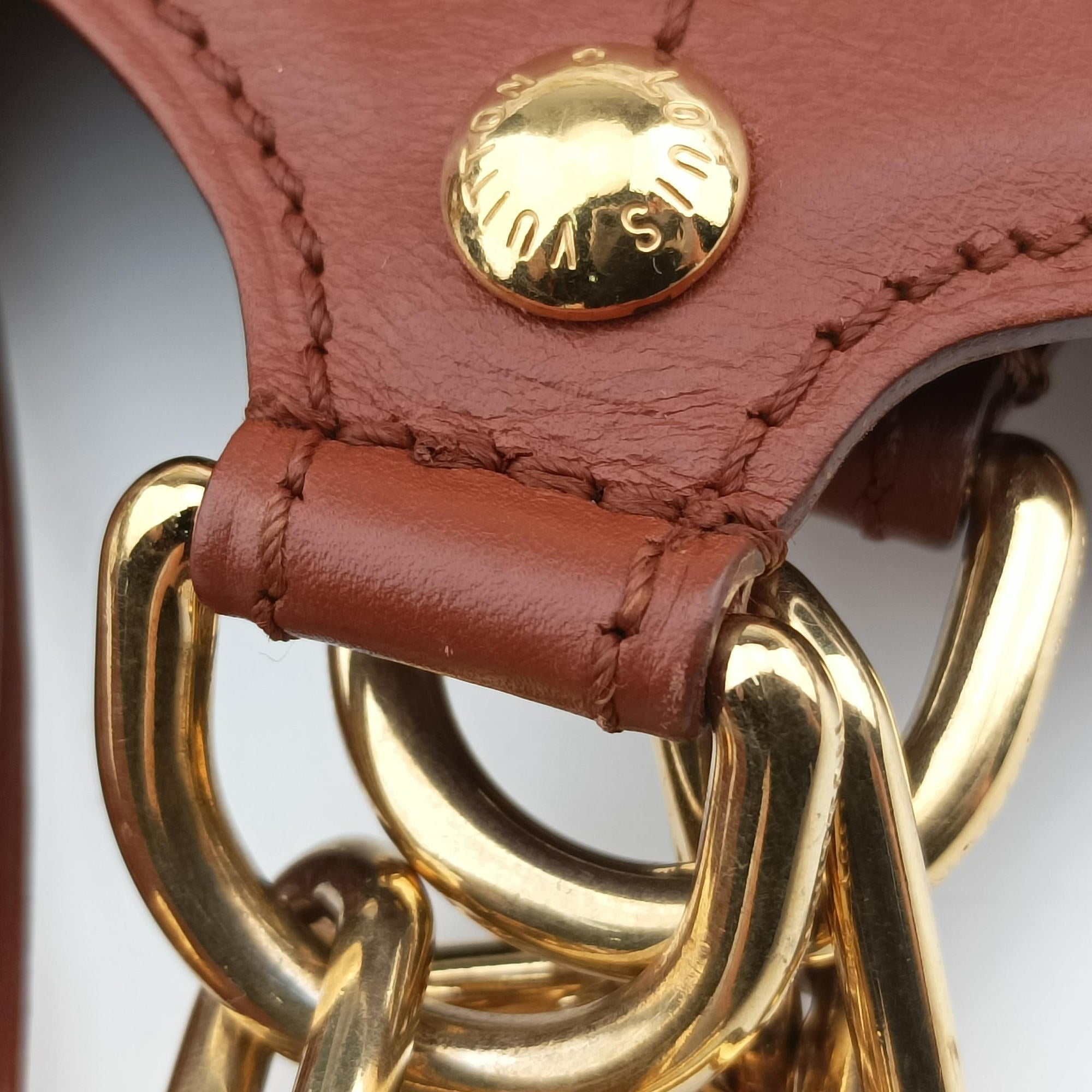 Pre-owned Louis Vuitton Monogram Charm Cabas White x Brown x Multicolor Vinyl x Leather M95157 shoulderbag | stylenewstar