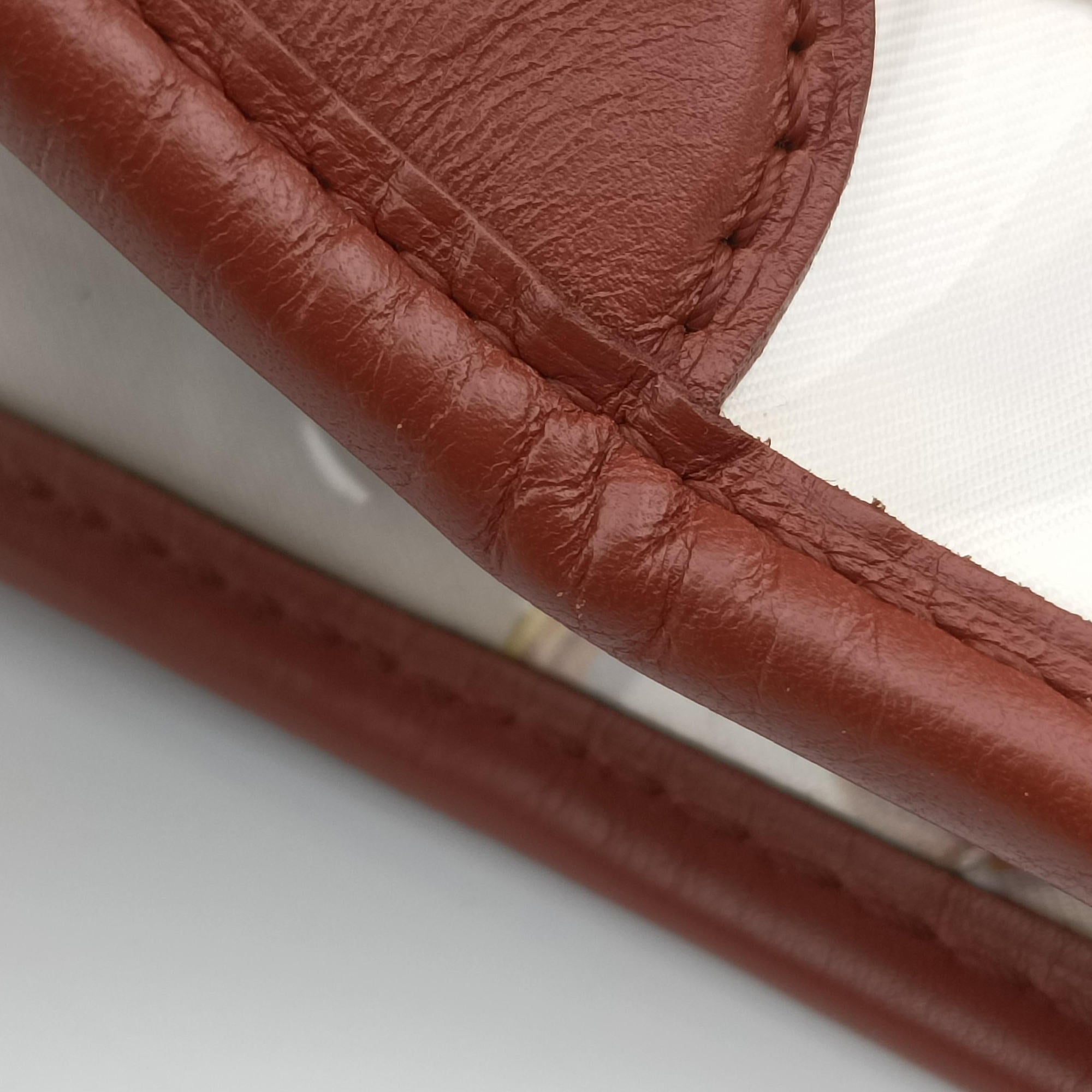 Pre-owned Louis Vuitton Monogram Charm Cabas White x Brown x Multicolor Vinyl x Leather M95157 shoulderbag | stylenewstar