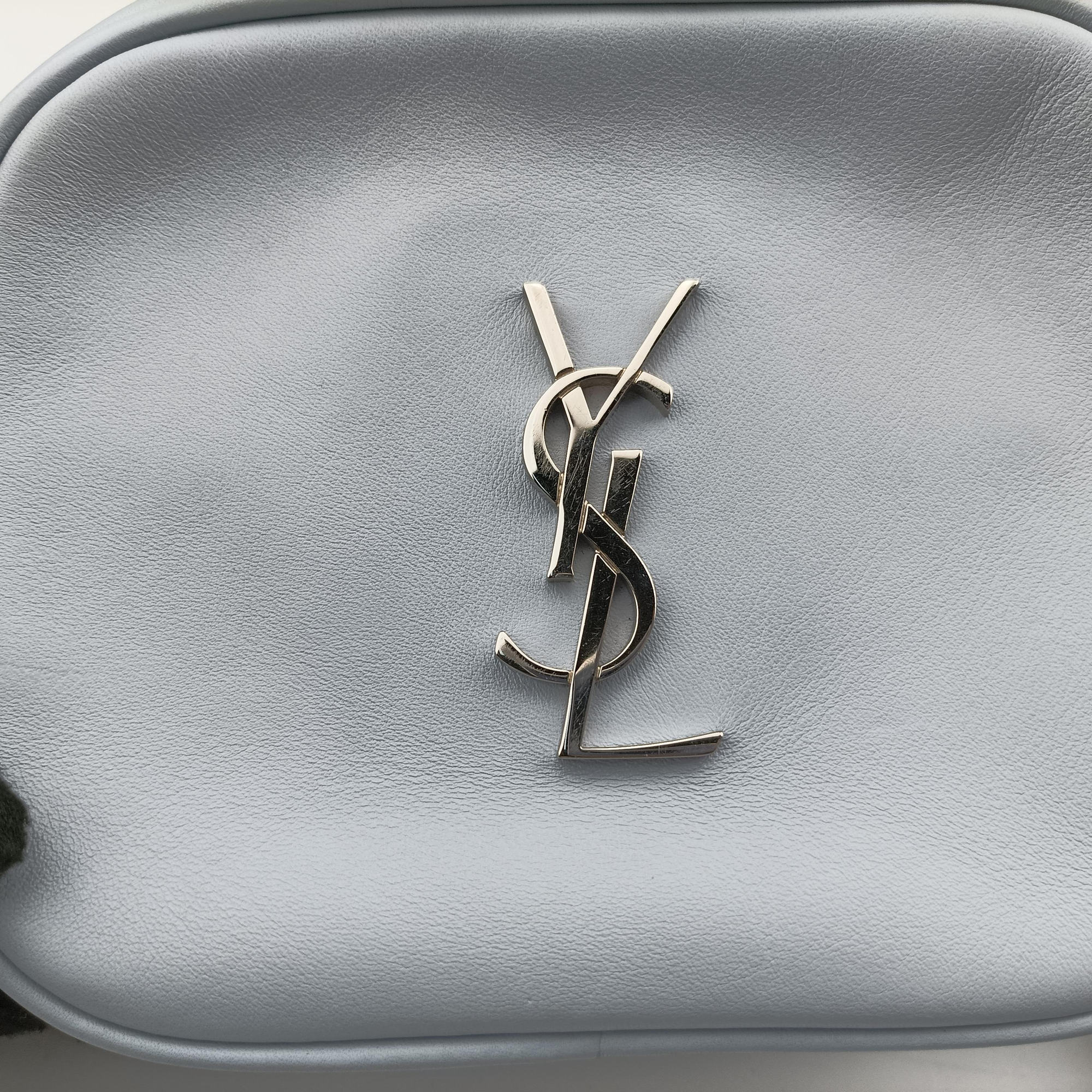 Pre-owned Yves Saint Laurent Monogram Blogger Blue Leather 425317 shoulderbag | stylenewstar