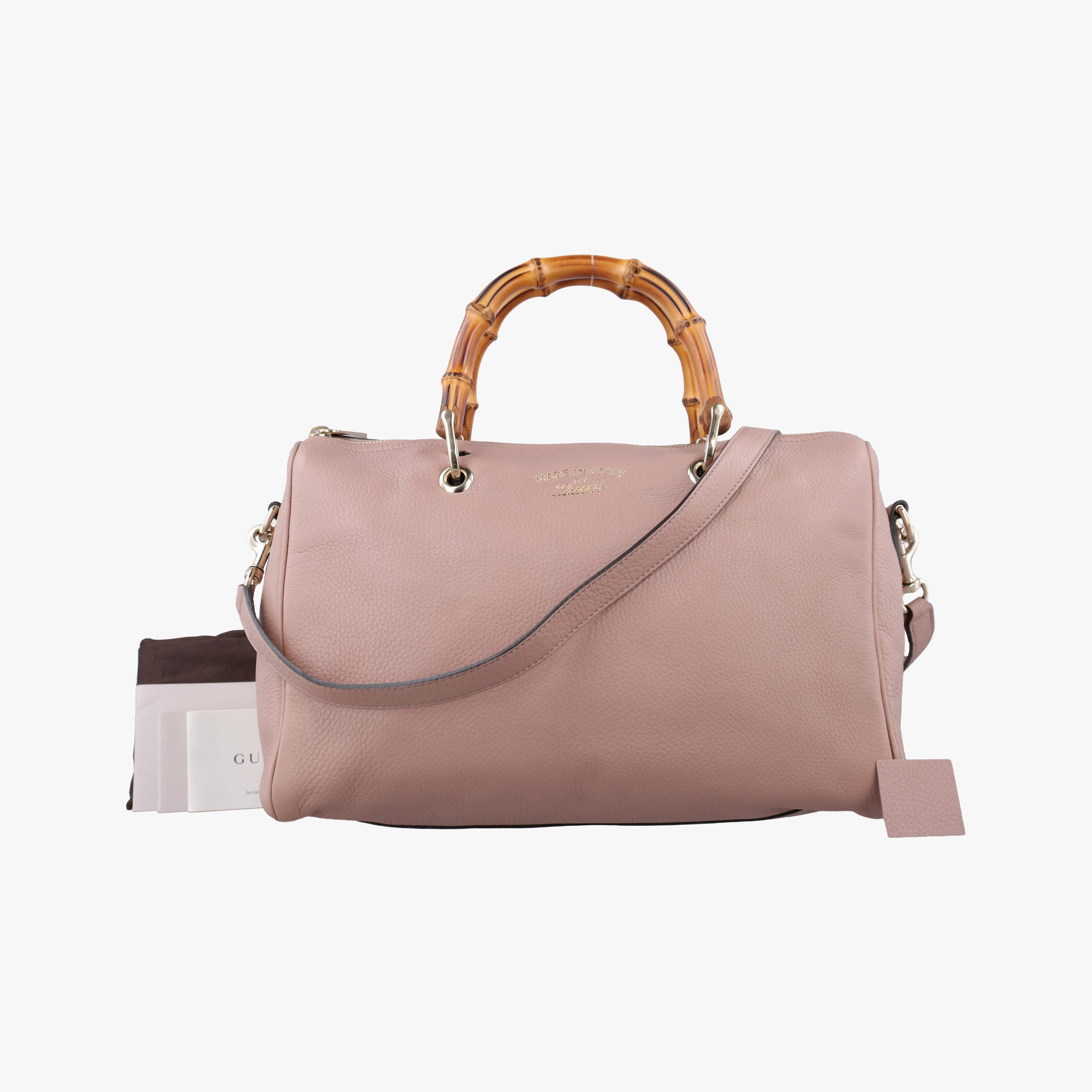 Secondhand Gucci bamboo shopper Pink Leather 353124 shoulderbag | stylenewstar