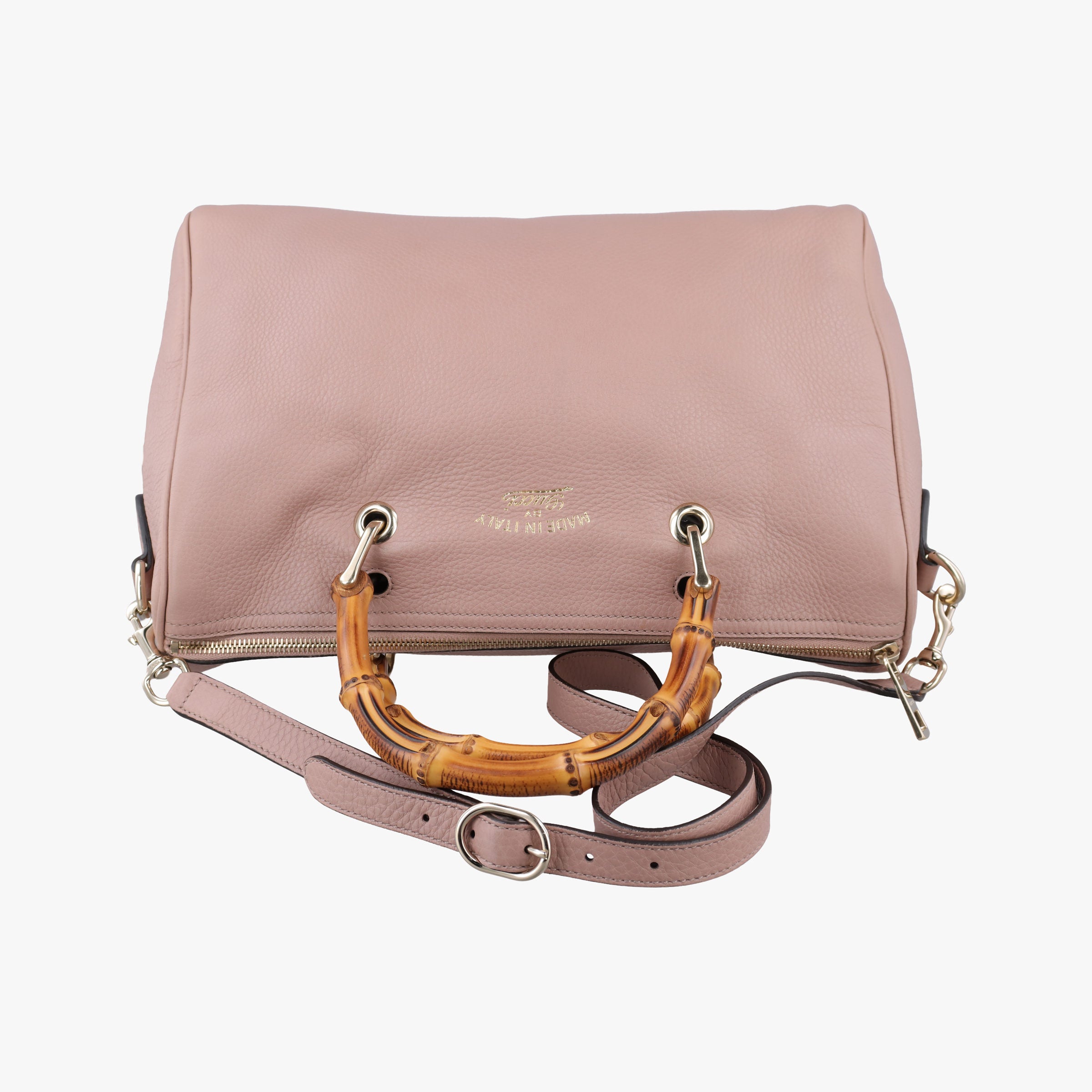Secondhand Gucci bamboo shopper Pink Leather 353124 shoulderbag | stylenewstar