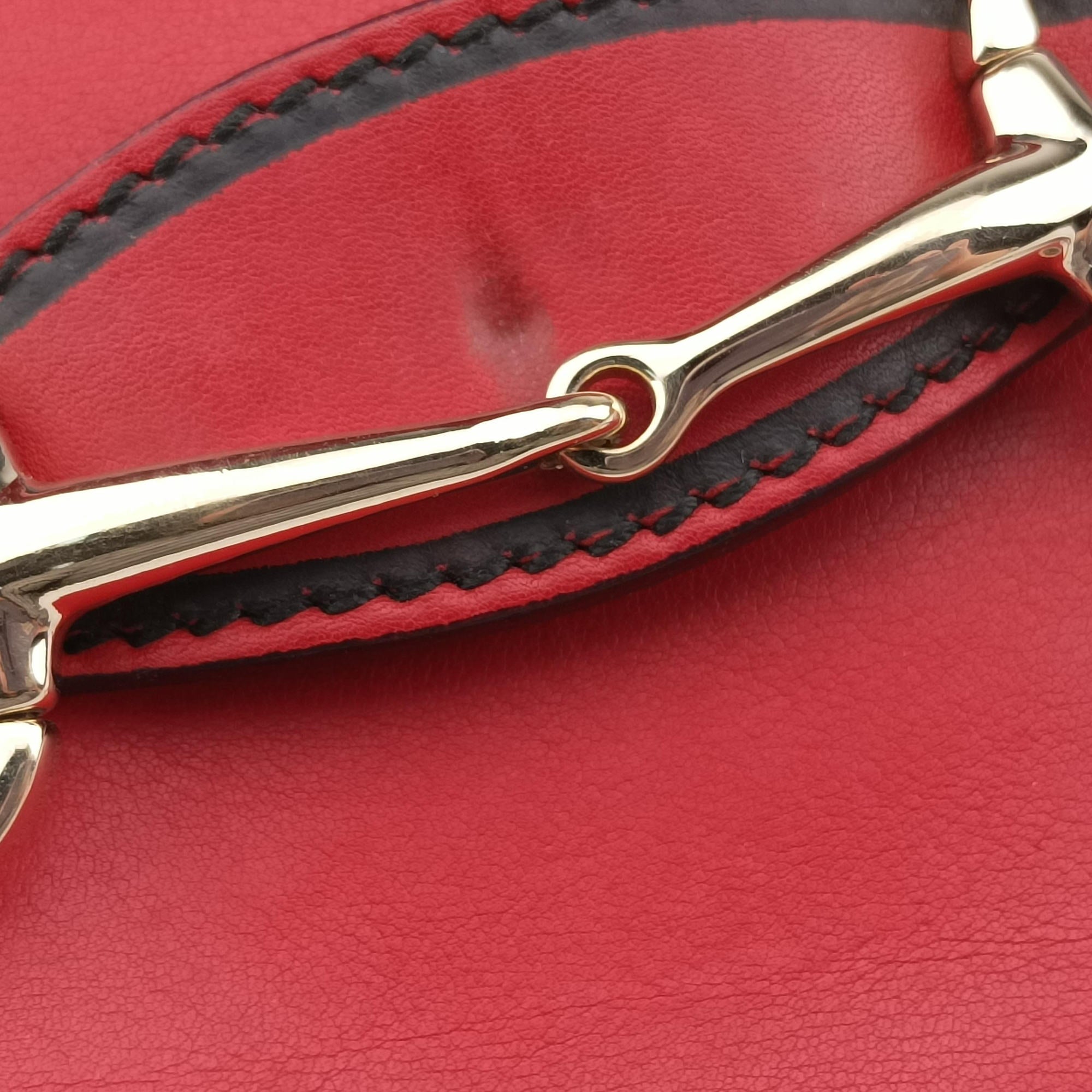 Pre-owned Gucci Emily Red Leather 283063 shoulderbag | stylenewstar