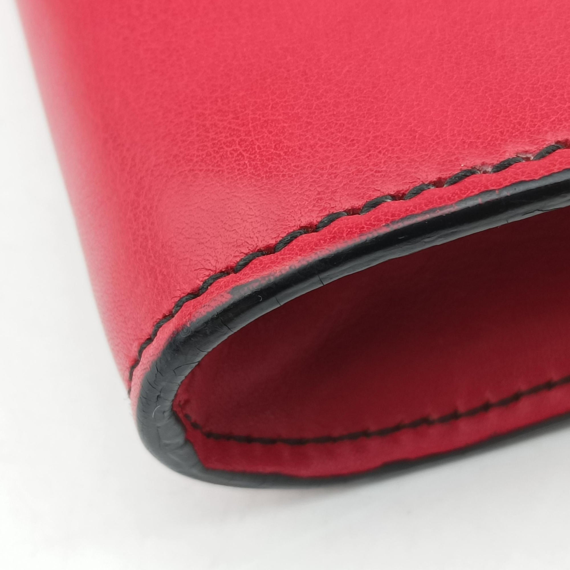 Pre-owned Gucci Emily Red Leather 283063 shoulderbag | stylenewstar
