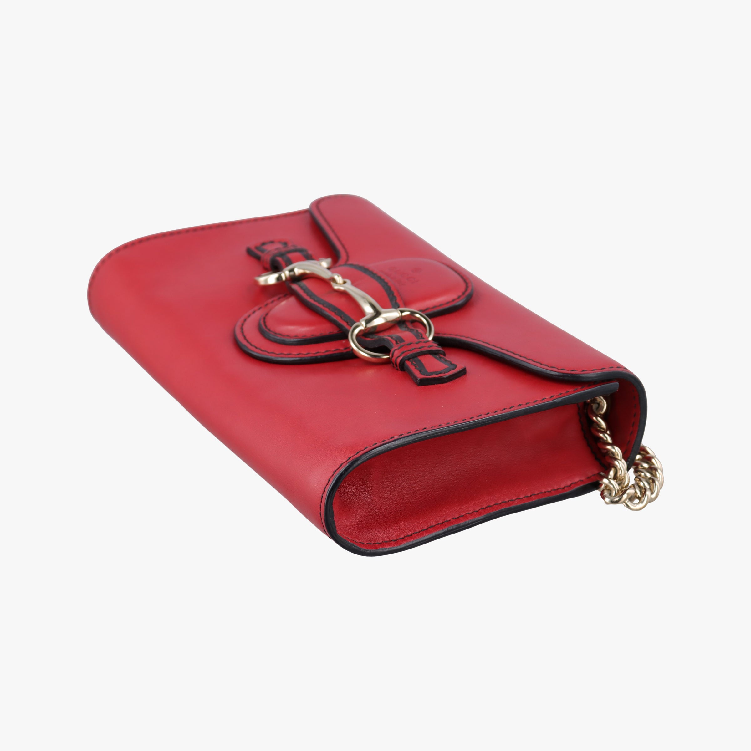 Pre-owned Gucci Emily Red Leather 283063 shoulderbag | stylenewstar