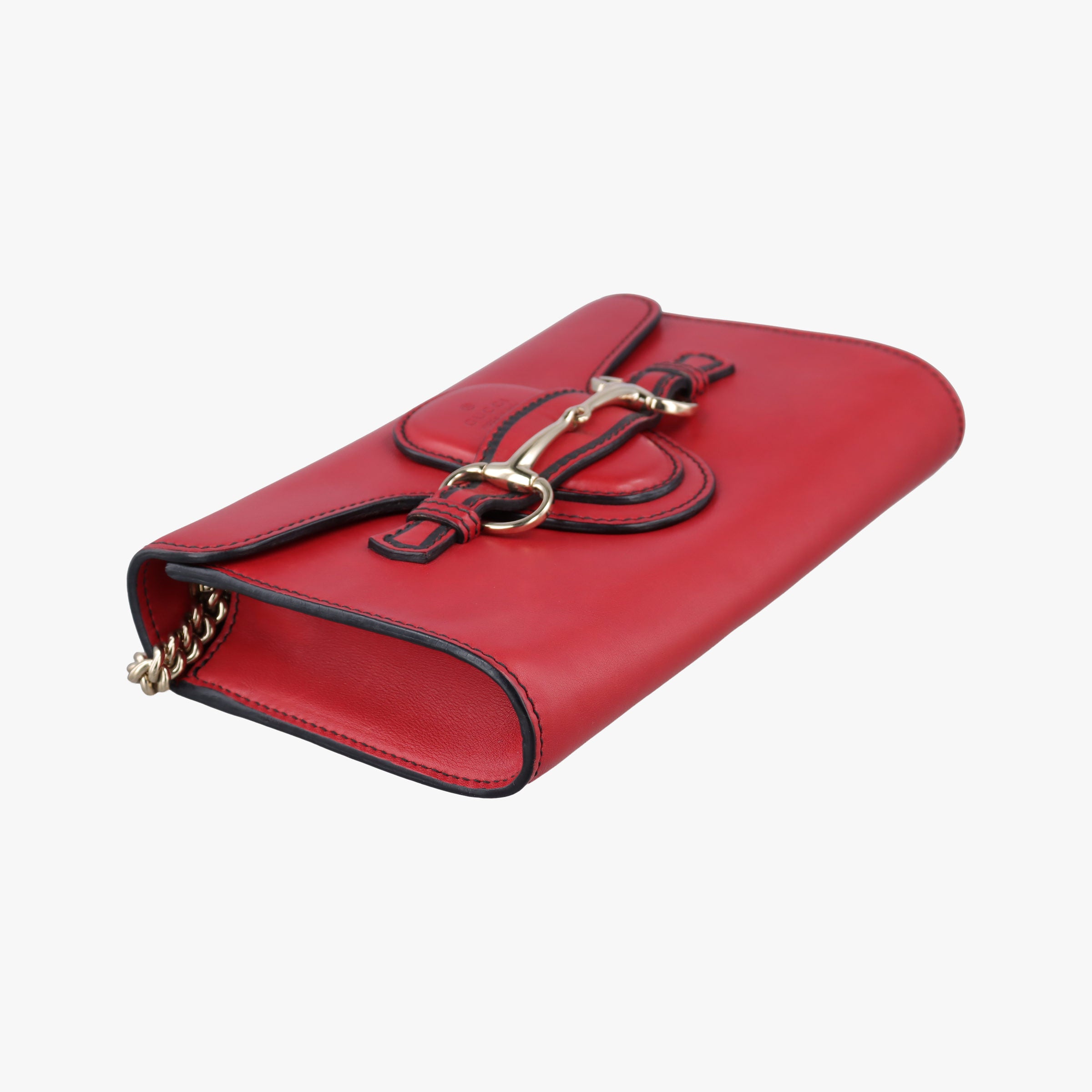 Pre-owned Gucci Emily Red Leather 283063 shoulderbag | stylenewstar