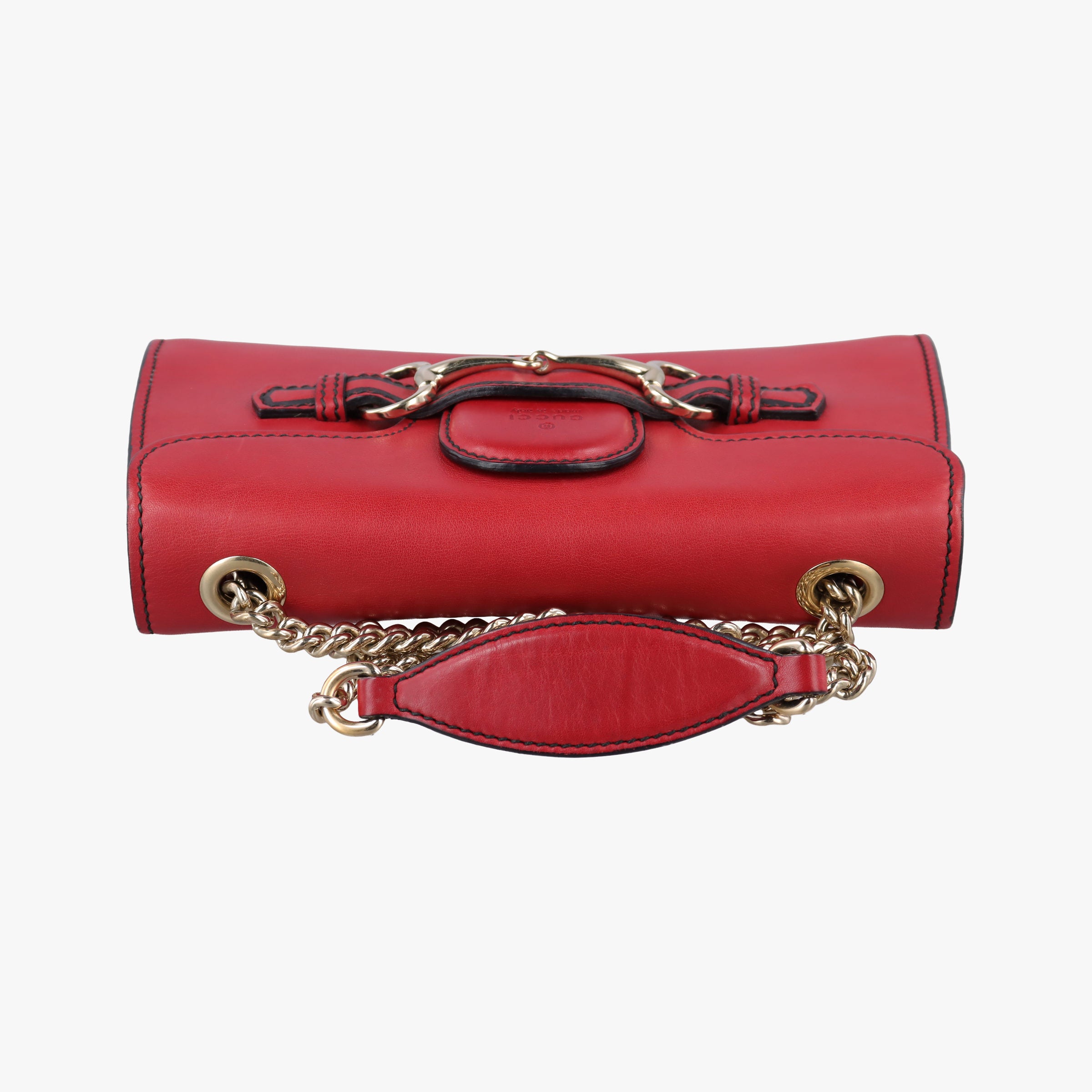 Pre-owned Gucci Emily Red Leather 283063 shoulderbag | stylenewstar