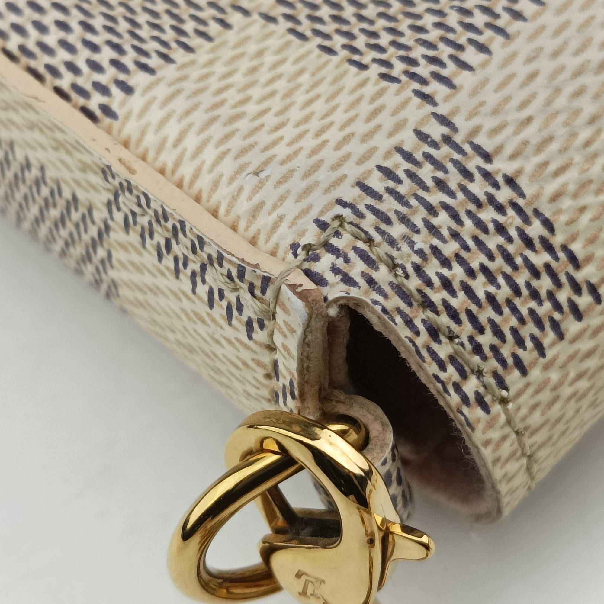 Secondhand Louis Vuitton Pochette FeLICIE Azur Damier Canvas N63106 shoulderbag | stylenewstar