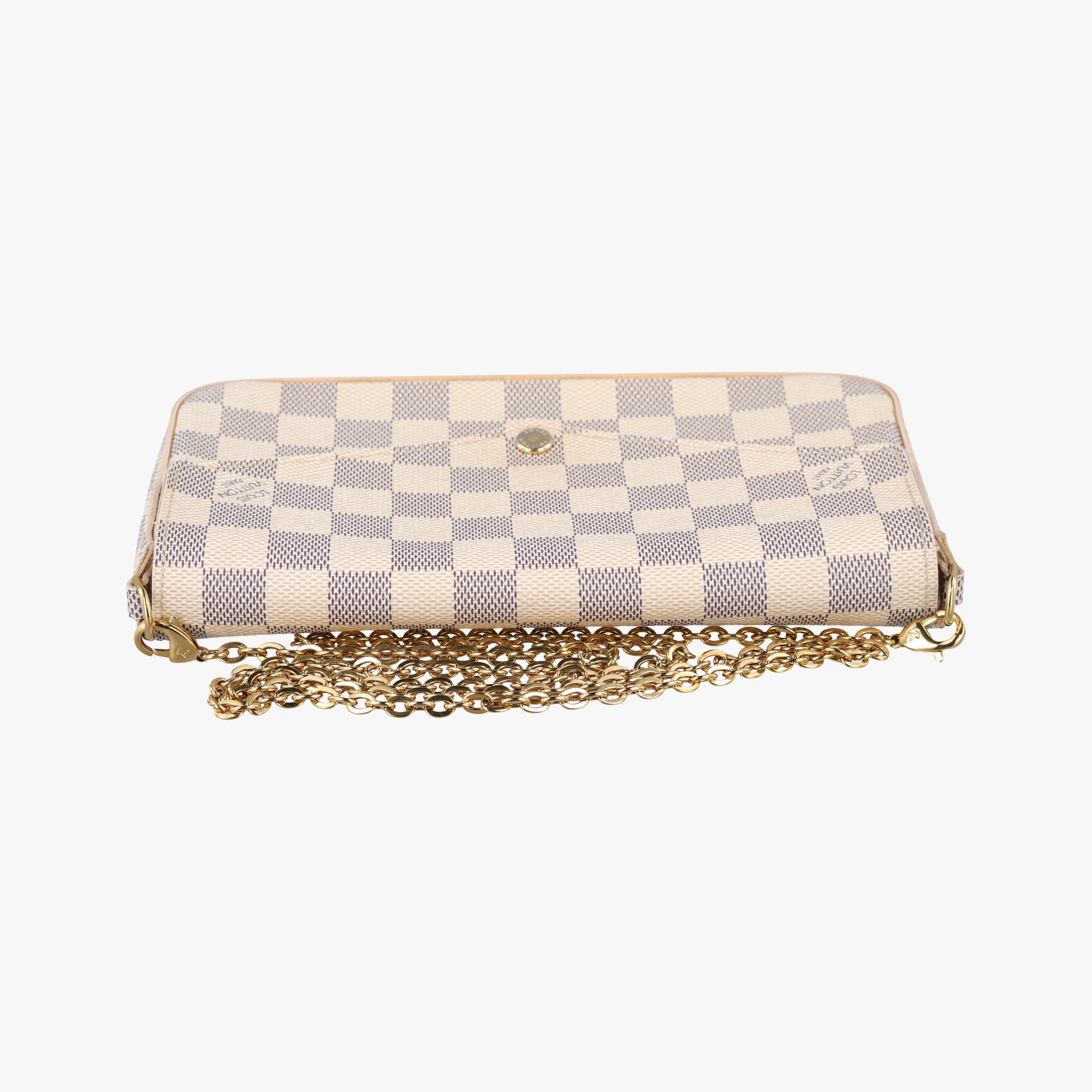 Secondhand Louis Vuitton Pochette FeLICIE Azur Damier Canvas N63106 shoulderbag | stylenewstar