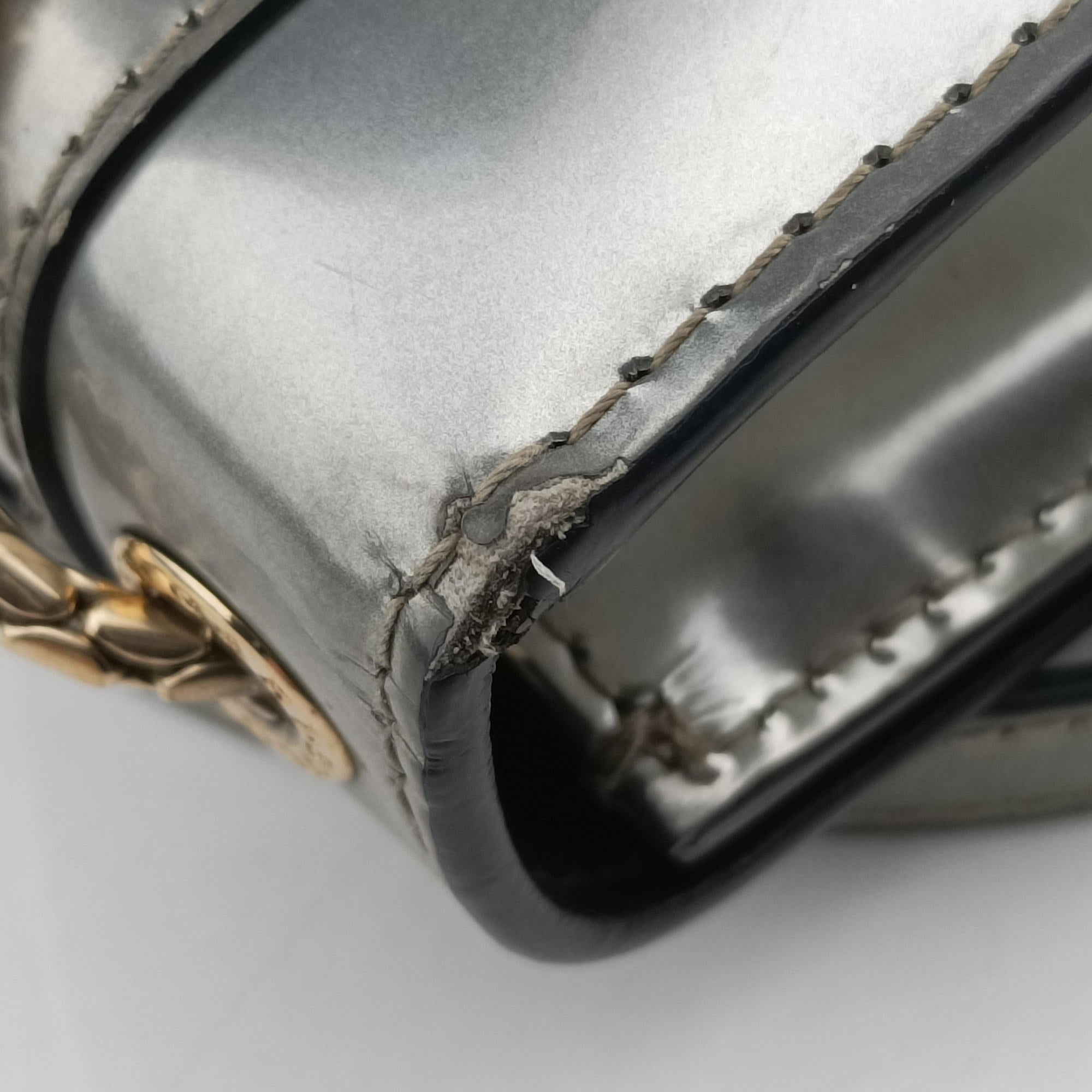 Pre-owned Bvlgari SERPENTI FOREVER Silver Enamel  shoulderbag | stylenewstar