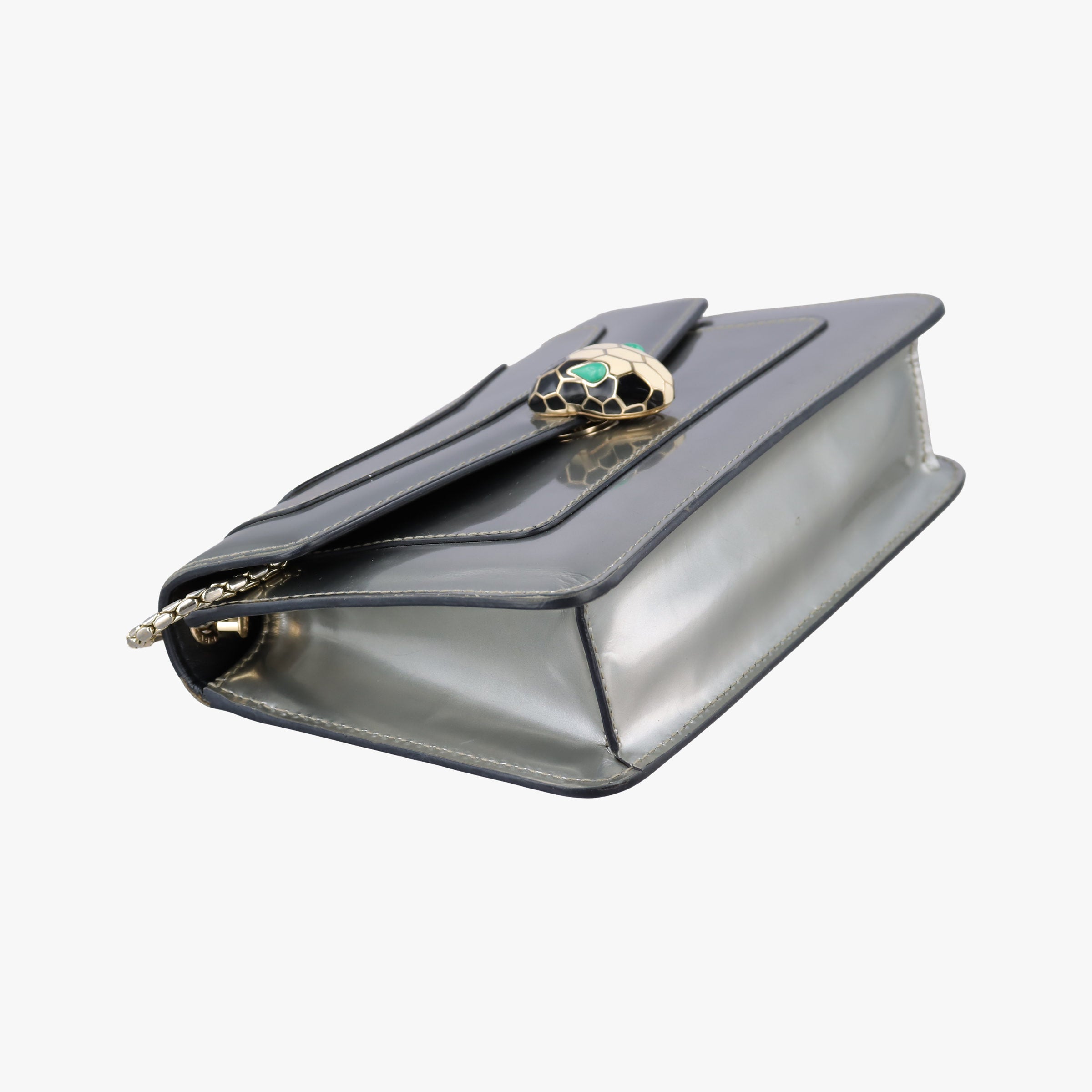 Pre-owned Bvlgari SERPENTI FOREVER Silver Enamel  shoulderbag | stylenewstar