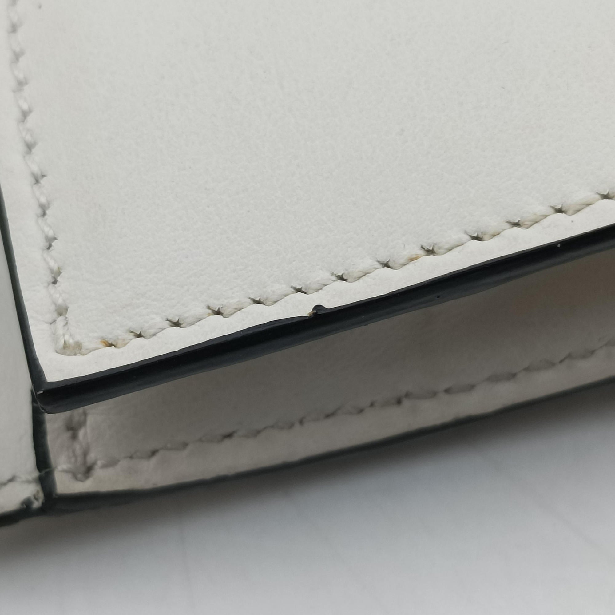 Pre-owned Prada Electra Studded White leather 1BD120 shoulderbag | stylenewstar