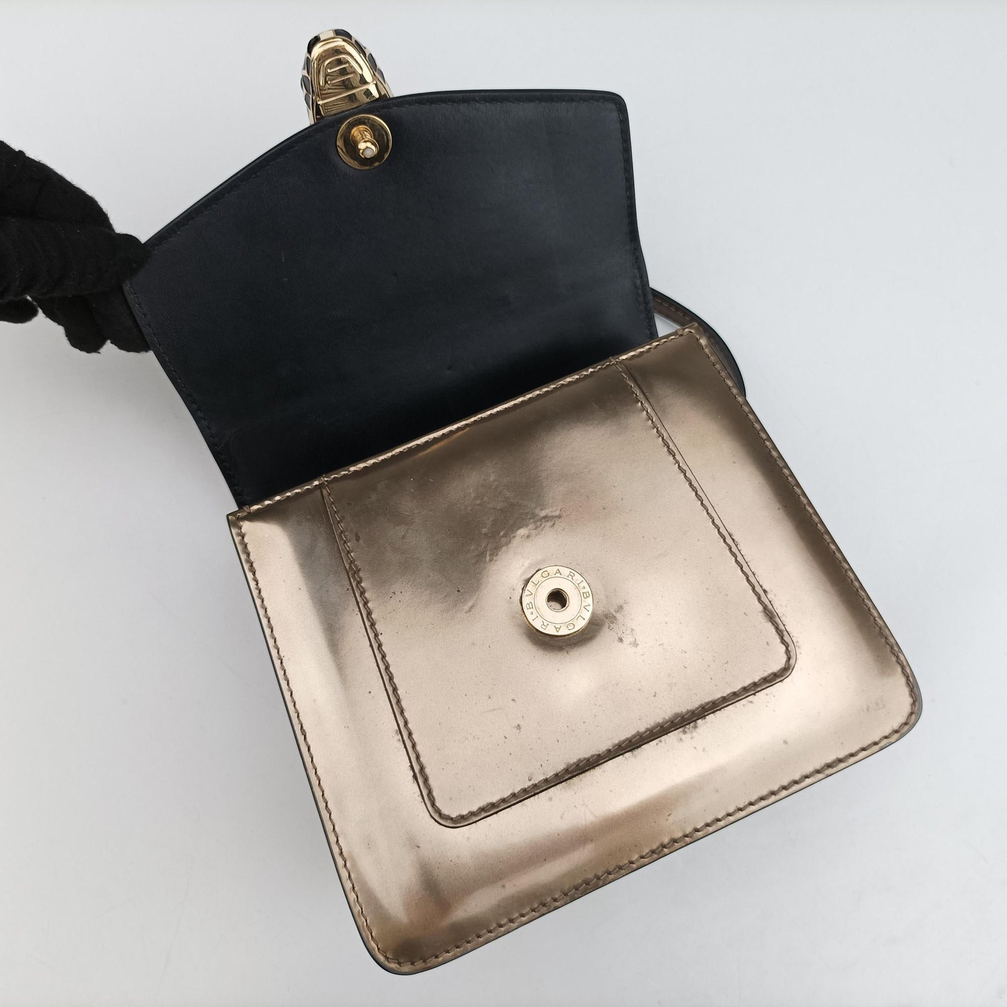 Vintage Bvlgari SERPENTI FOREVER Golden Patent  shoulderbag | stylenewstar