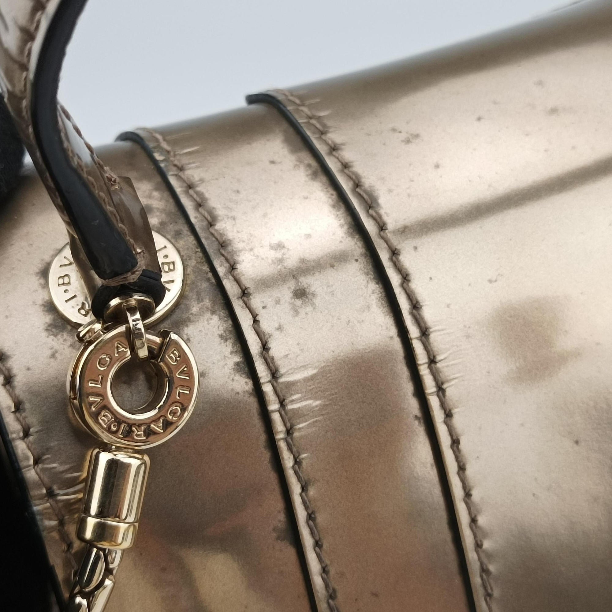 Vintage Bvlgari SERPENTI FOREVER Golden Patent  shoulderbag | stylenewstar