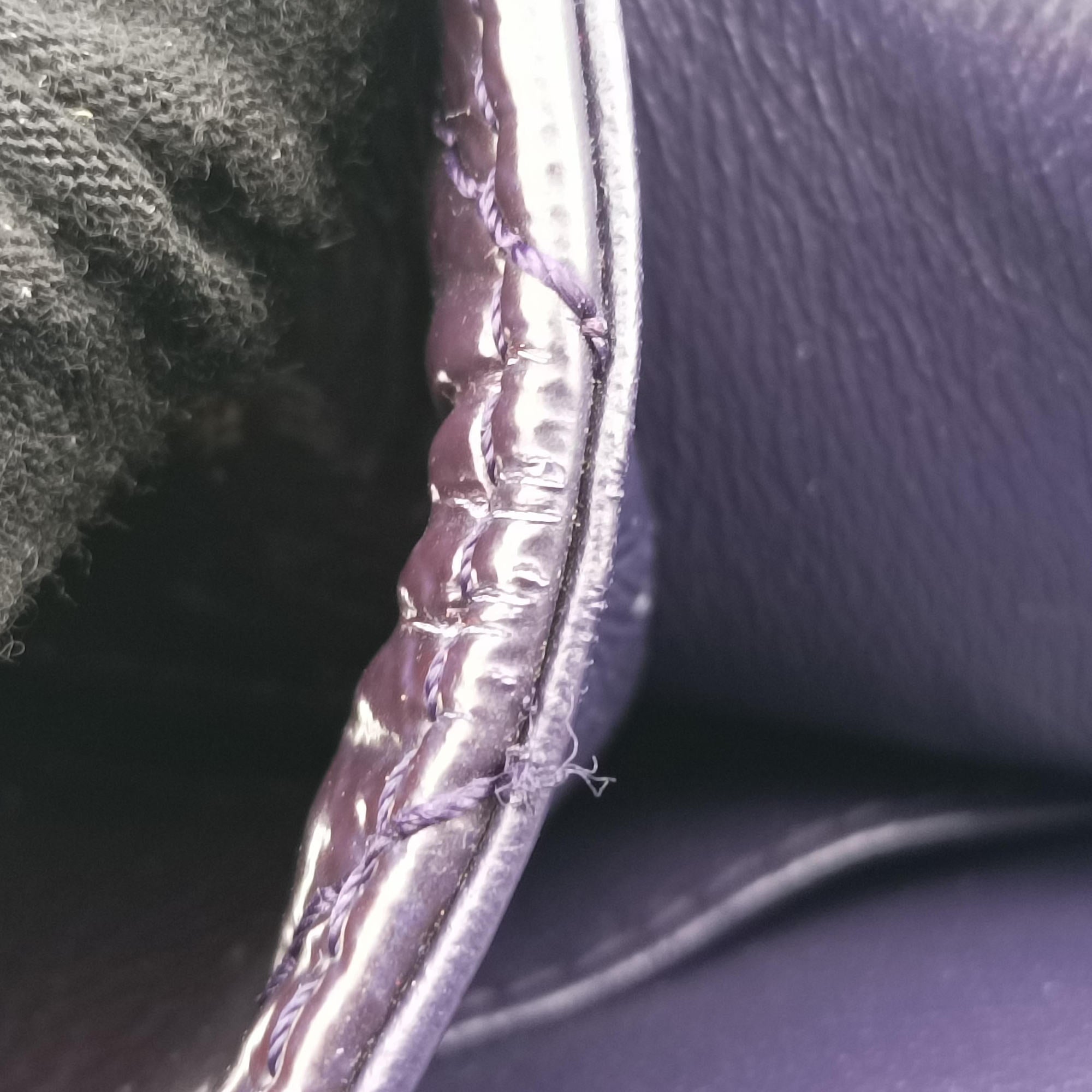 Pre-owned Chanel 2.55 double flap Matelasse Purple Patent A37590 shoulderbag | stylenewstar