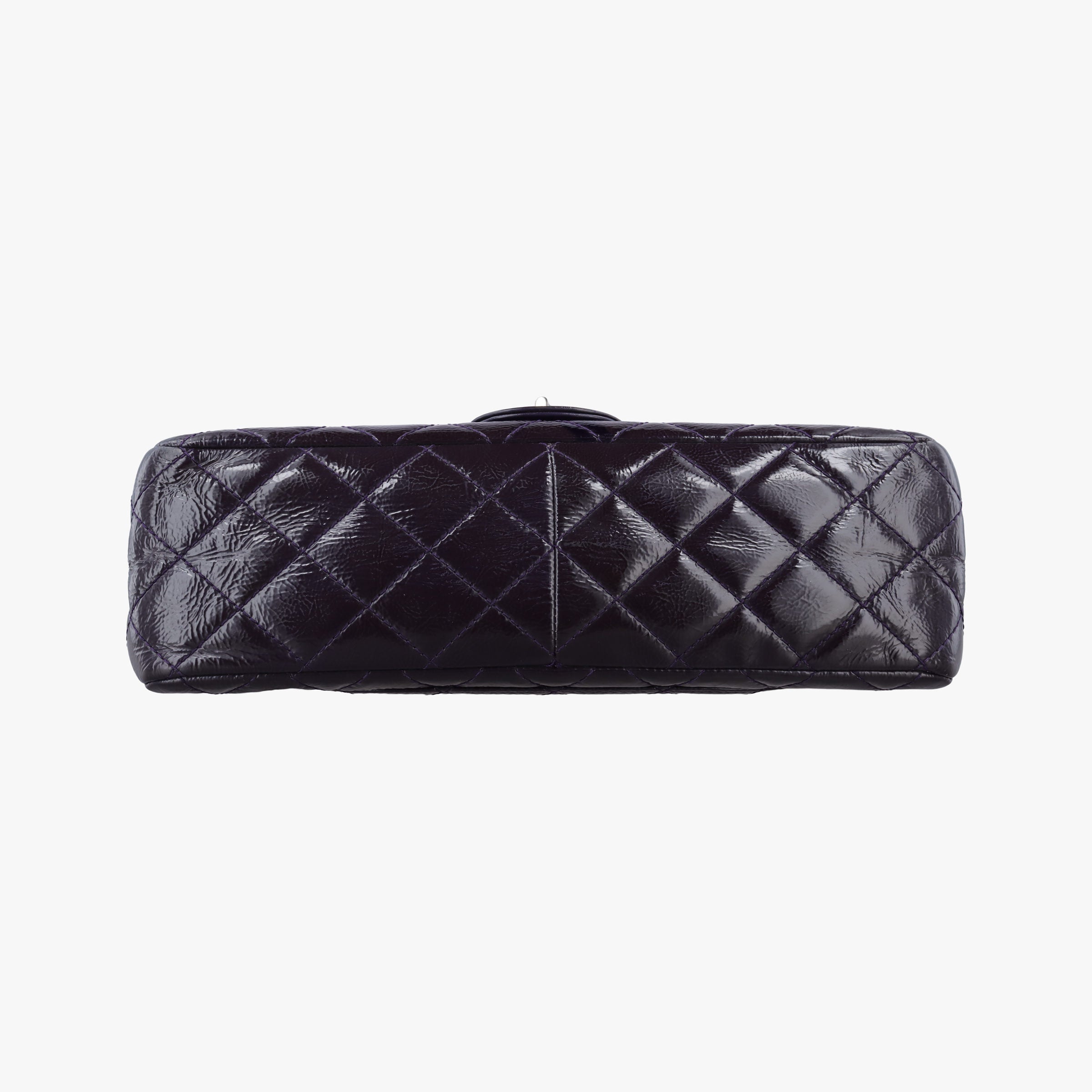 Pre-owned Chanel 2.55 double flap Matelasse Purple Patent A37590 shoulderbag | stylenewstar