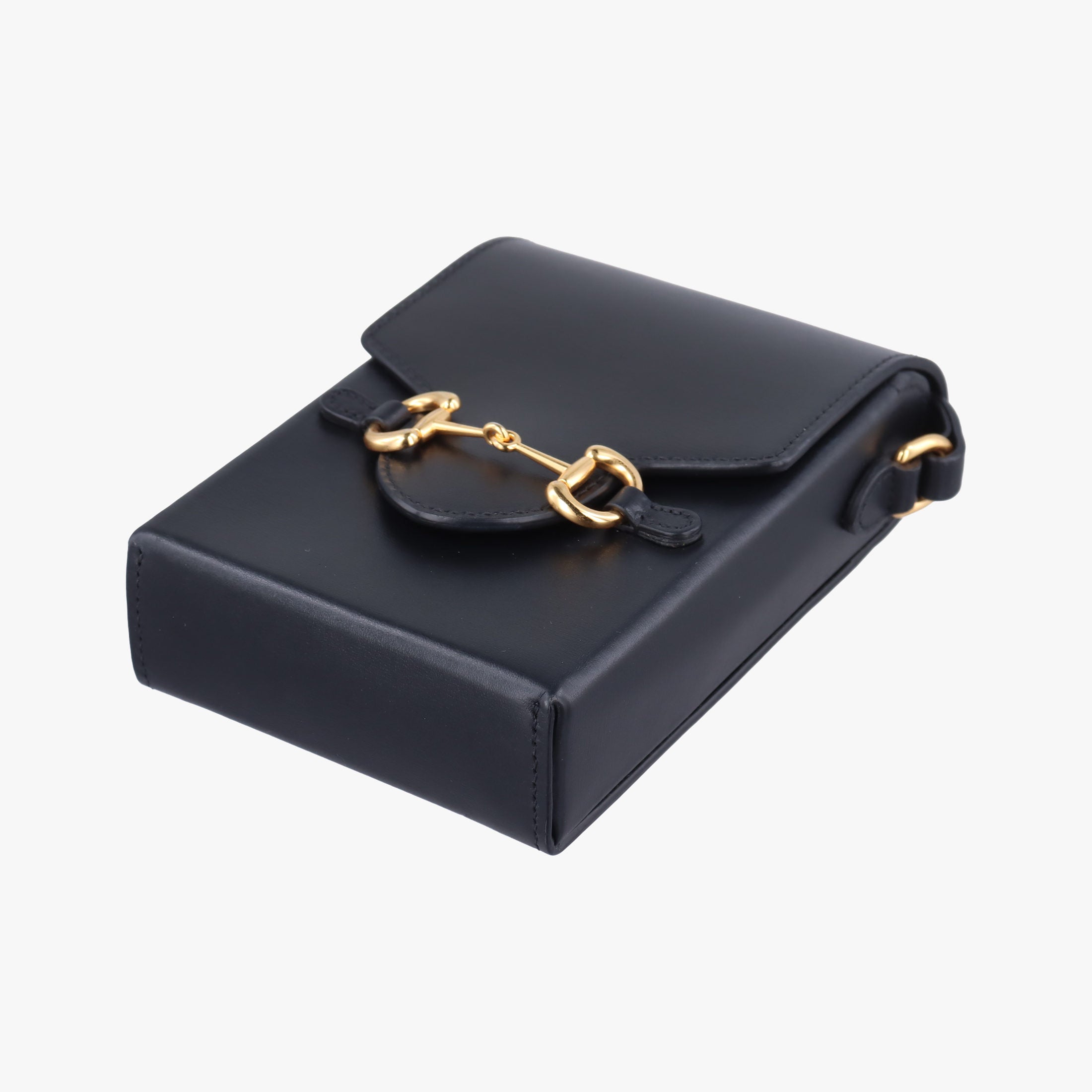 Secondhand Gucci HORSEBIT 1955 Black Leather 625615 shoulderbag | stylenewstar