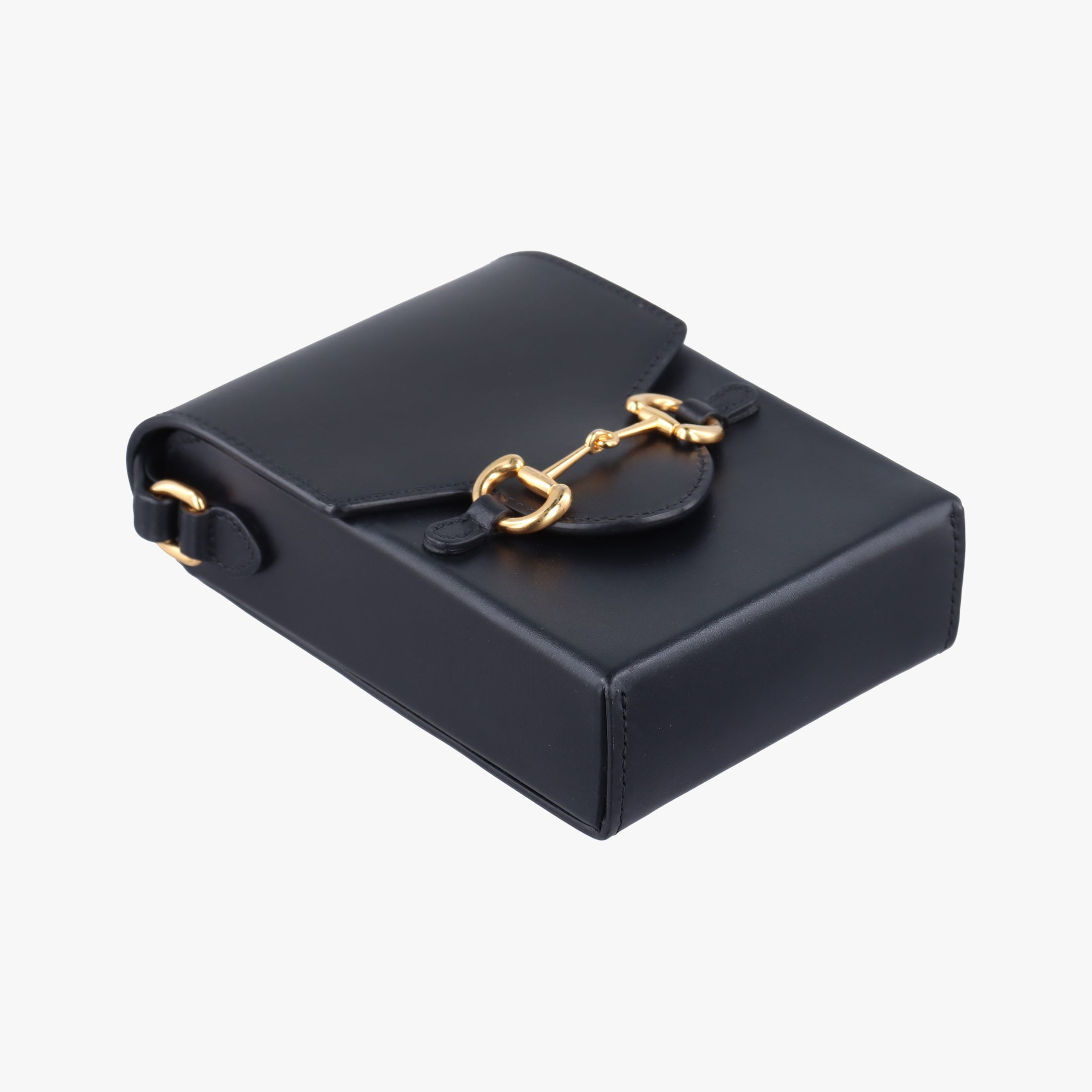Secondhand Gucci HORSEBIT 1955 Black Leather 625615 shoulderbag | stylenewstar