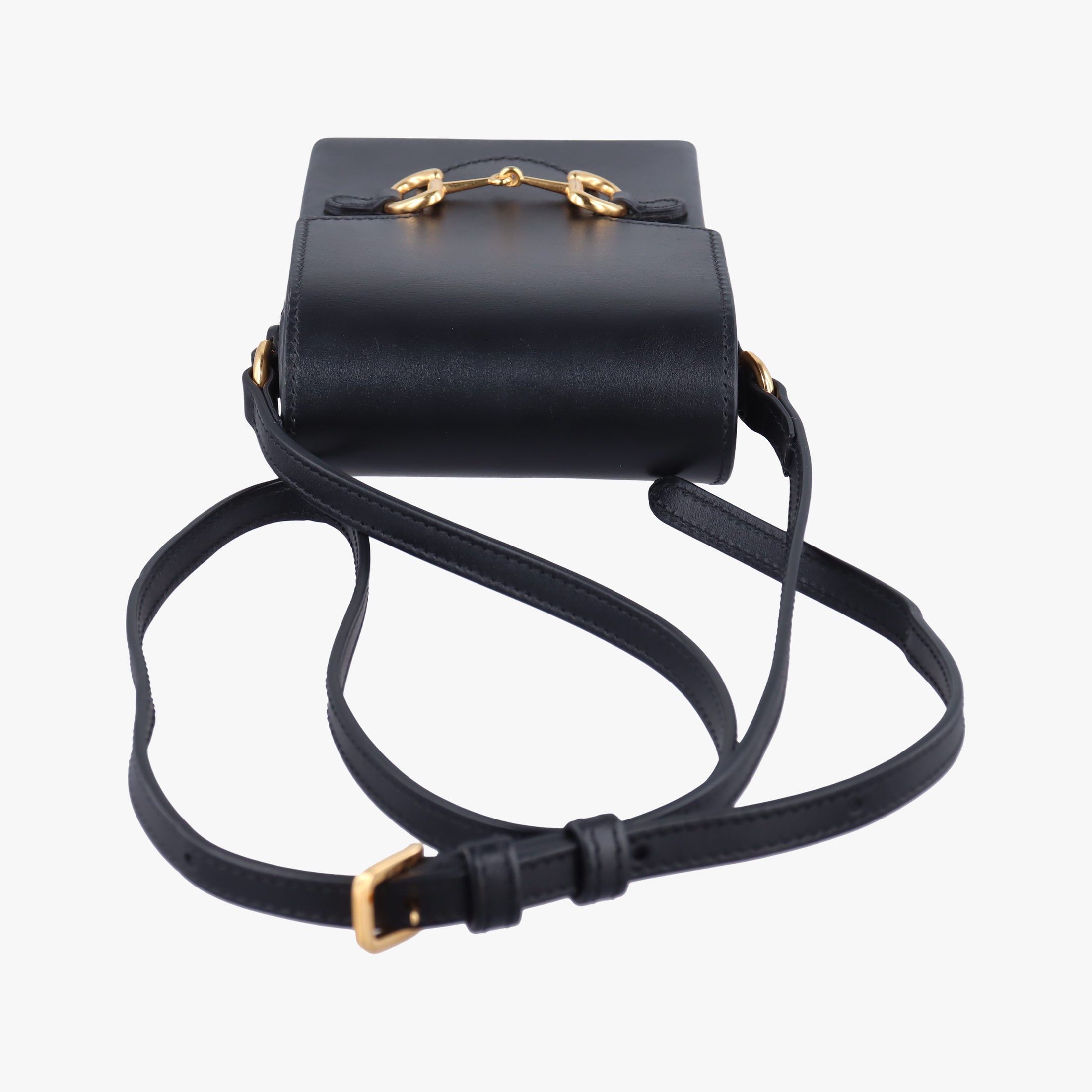 Secondhand Gucci HORSEBIT 1955 Black Leather 625615 shoulderbag | stylenewstar