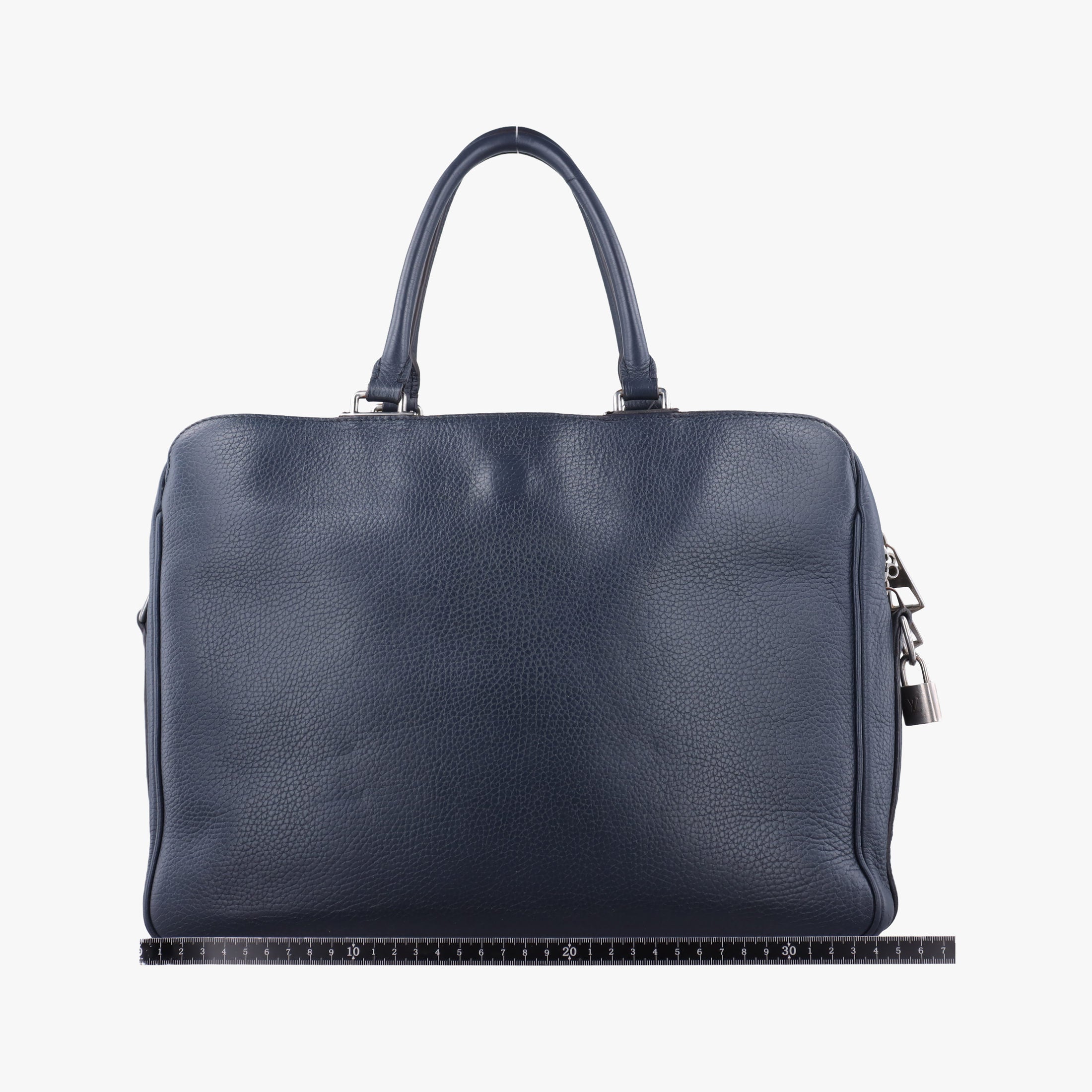 Pre-owned Louis Vuitton Armand Briefcase MM NAVY Taurillon leather M54380 handbag | stylenewstar