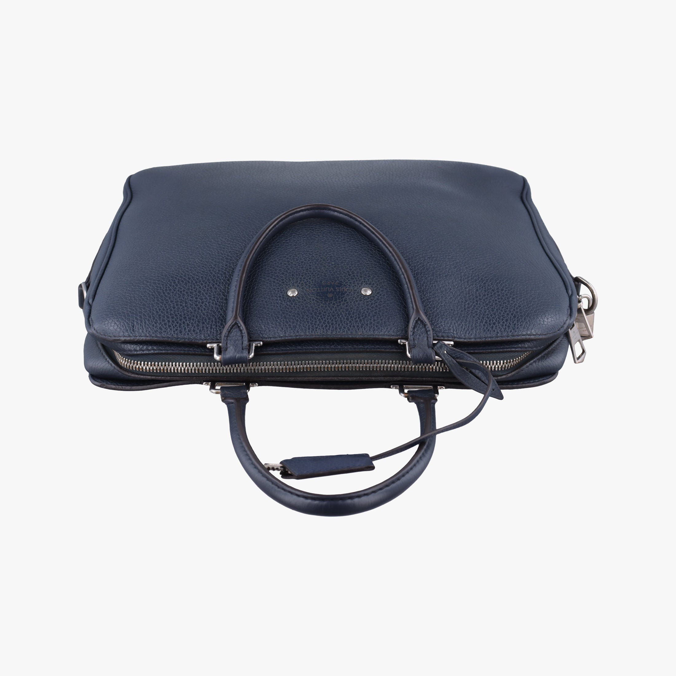Pre-owned Louis Vuitton Armand Briefcase MM NAVY Taurillon leather M54380 handbag | stylenewstar