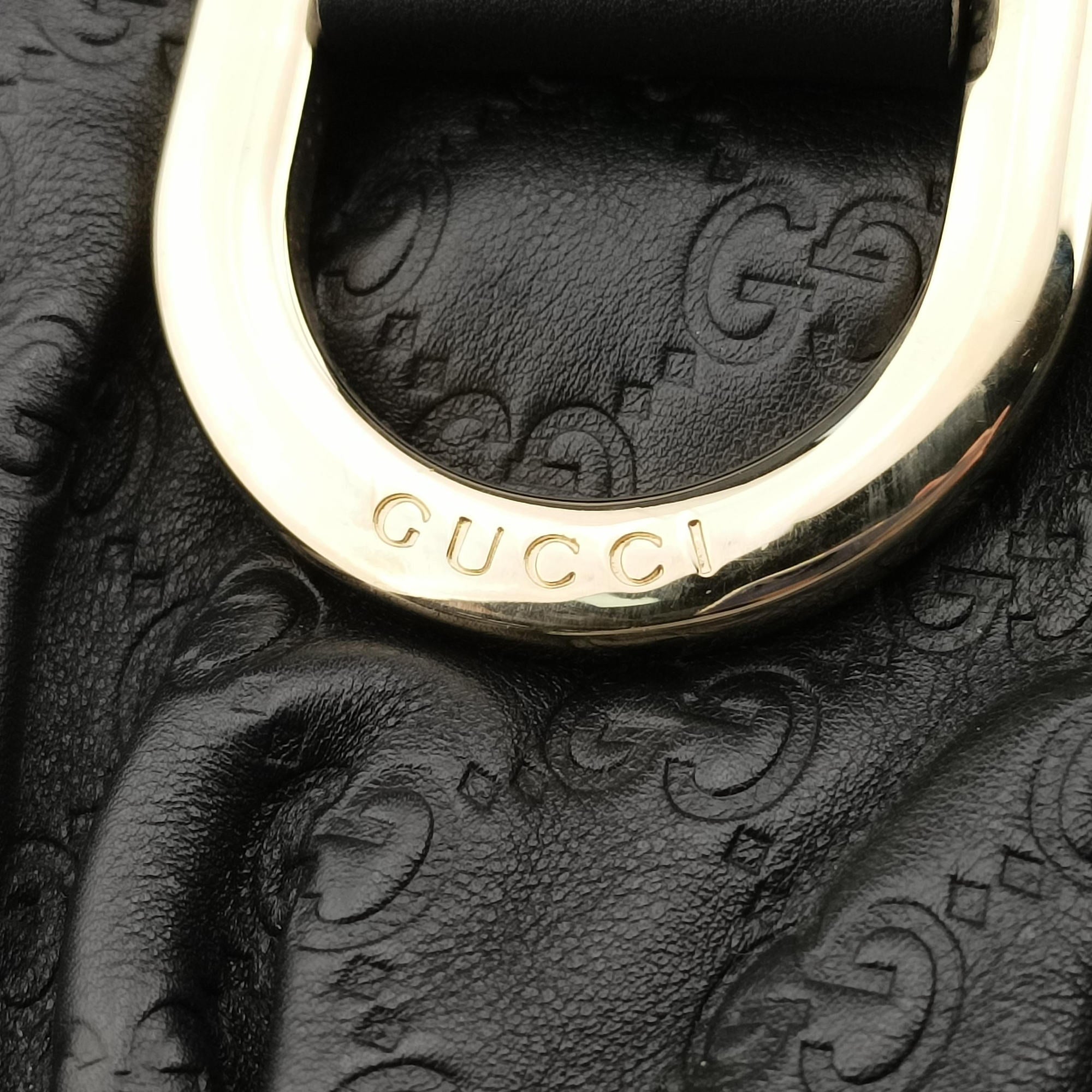 Pre-owned Gucci Abbey D-ring Hobo Black Leather 190525 shoulderbag | stylenewstar