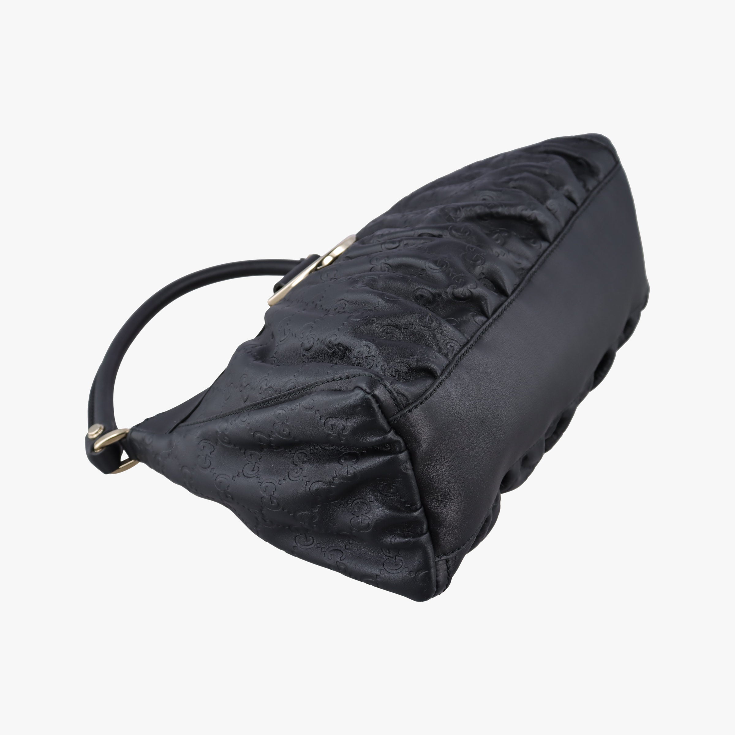 Pre-owned Gucci Abbey D-ring Hobo Black Leather 190525 shoulderbag | stylenewstar