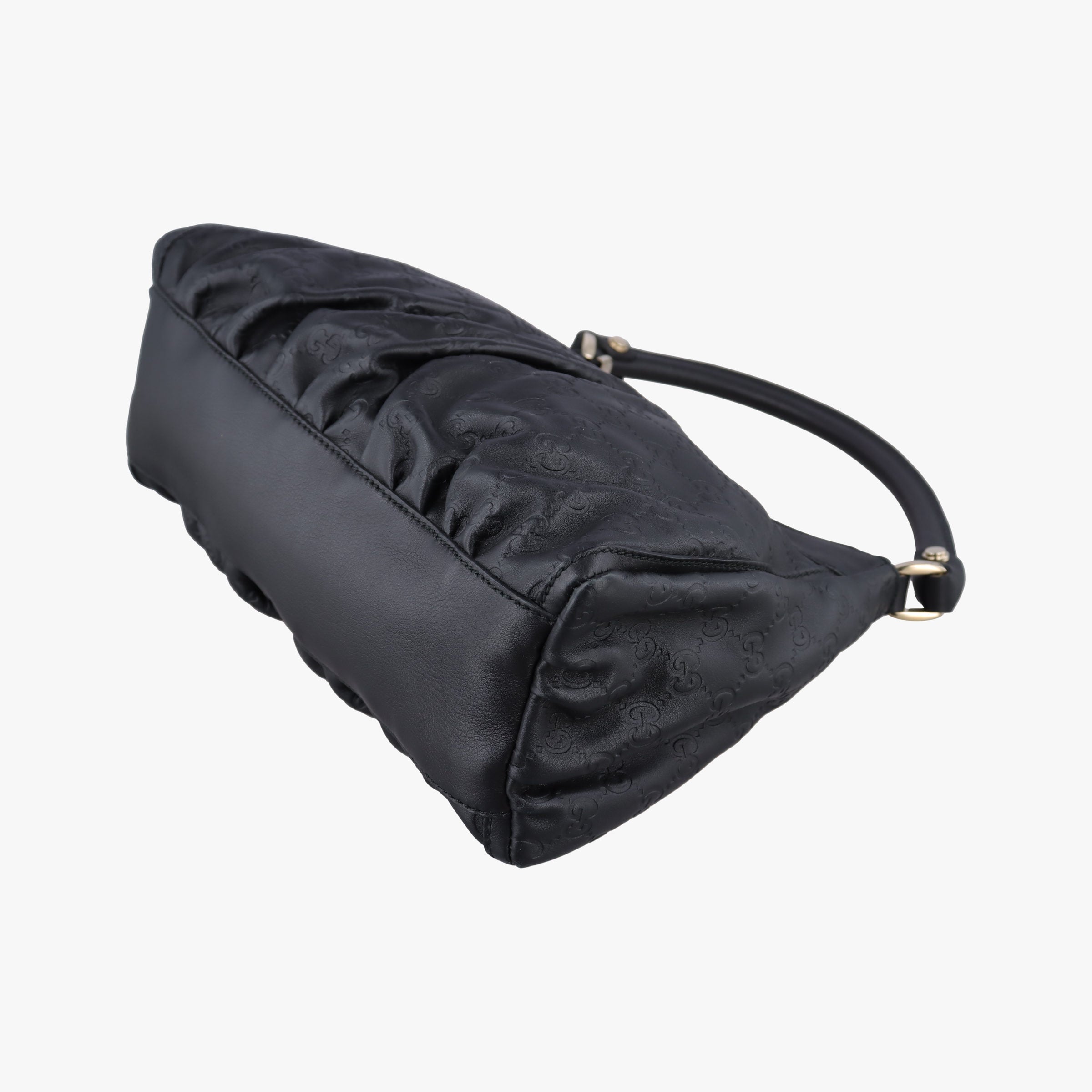 Pre-owned Gucci Abbey D-ring Hobo Black Leather 190525 shoulderbag | stylenewstar