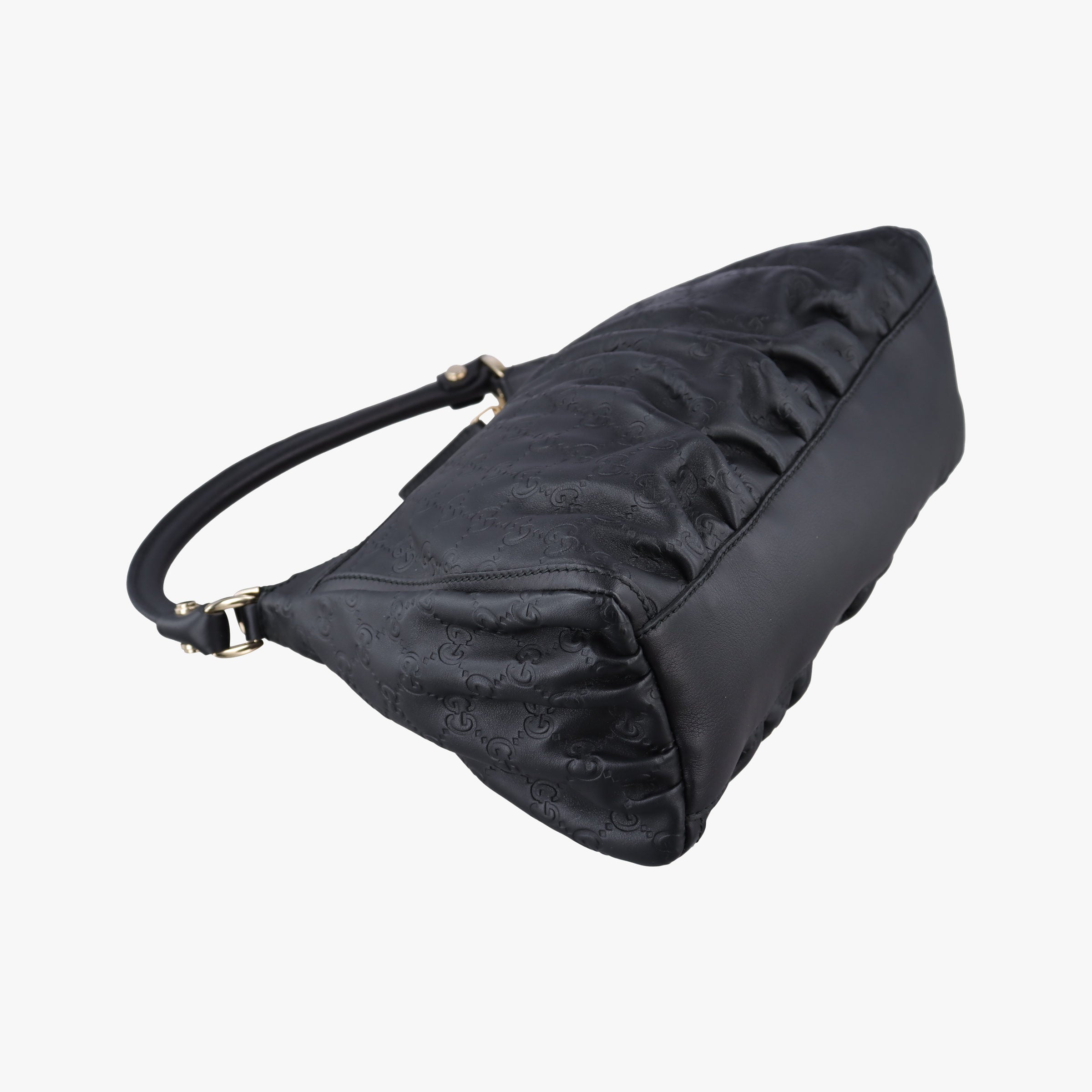 Pre-owned Gucci Abbey D-ring Hobo Black Leather 190525 shoulderbag | stylenewstar