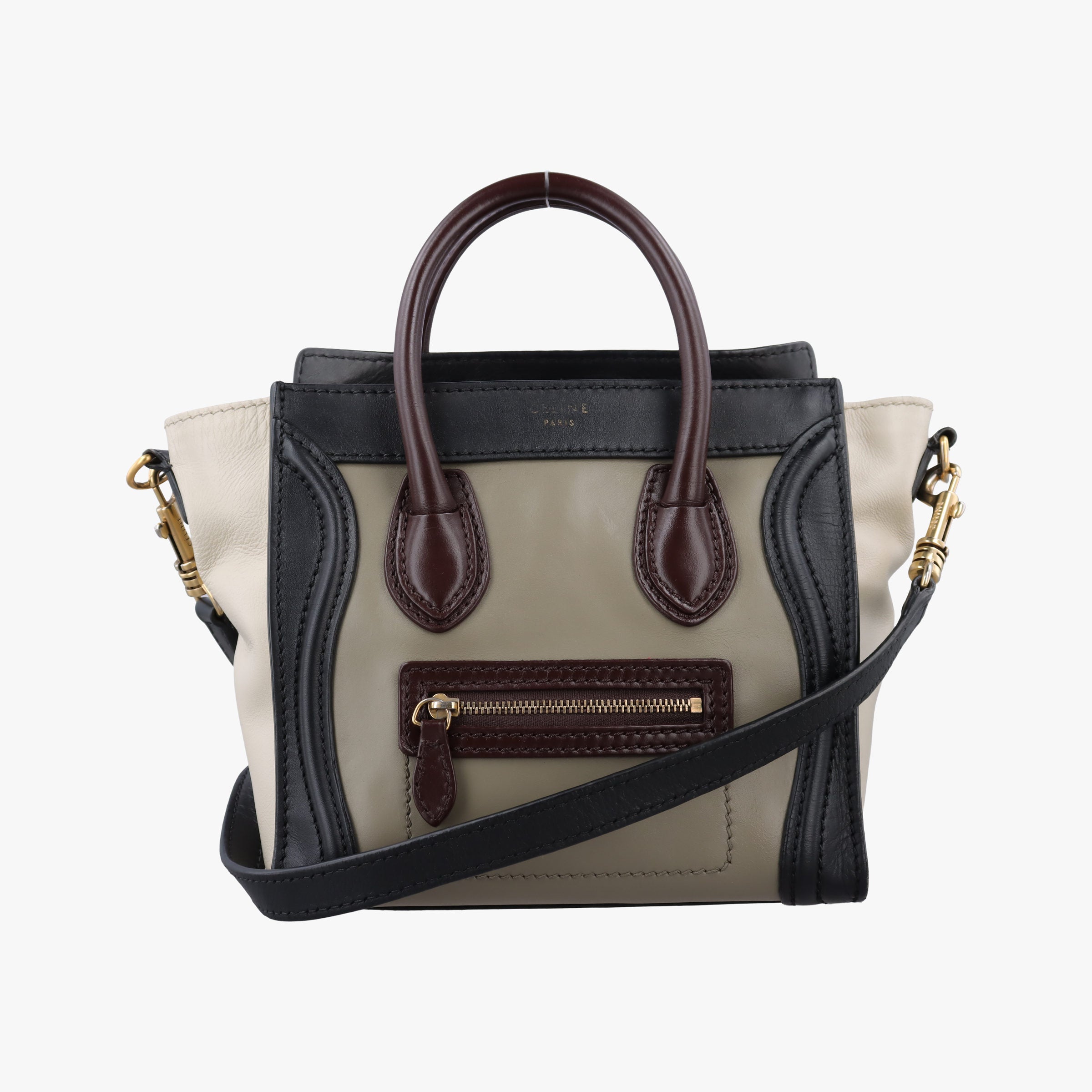 Pre-owned Celine luggage nano shopper Multicolour Leather  shoulderbag | stylenewstar