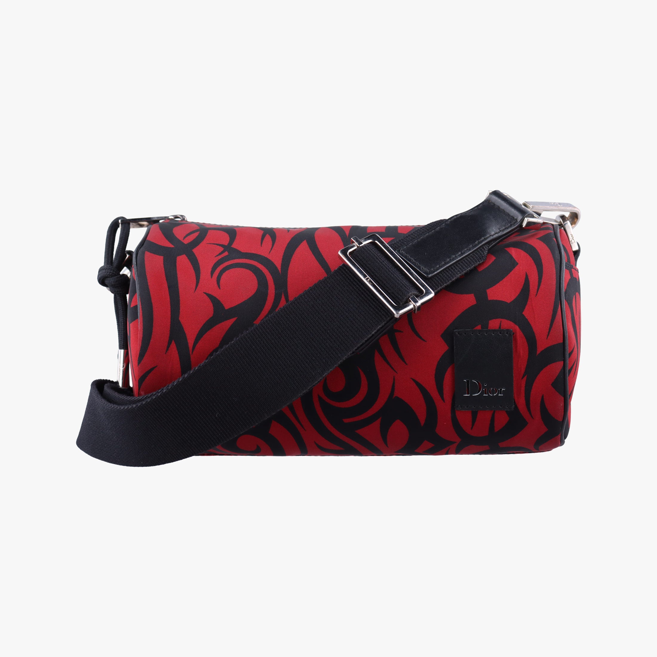 Vintage Christian Dior Roller Red×black nylon  shoulderbag | stylenewstar