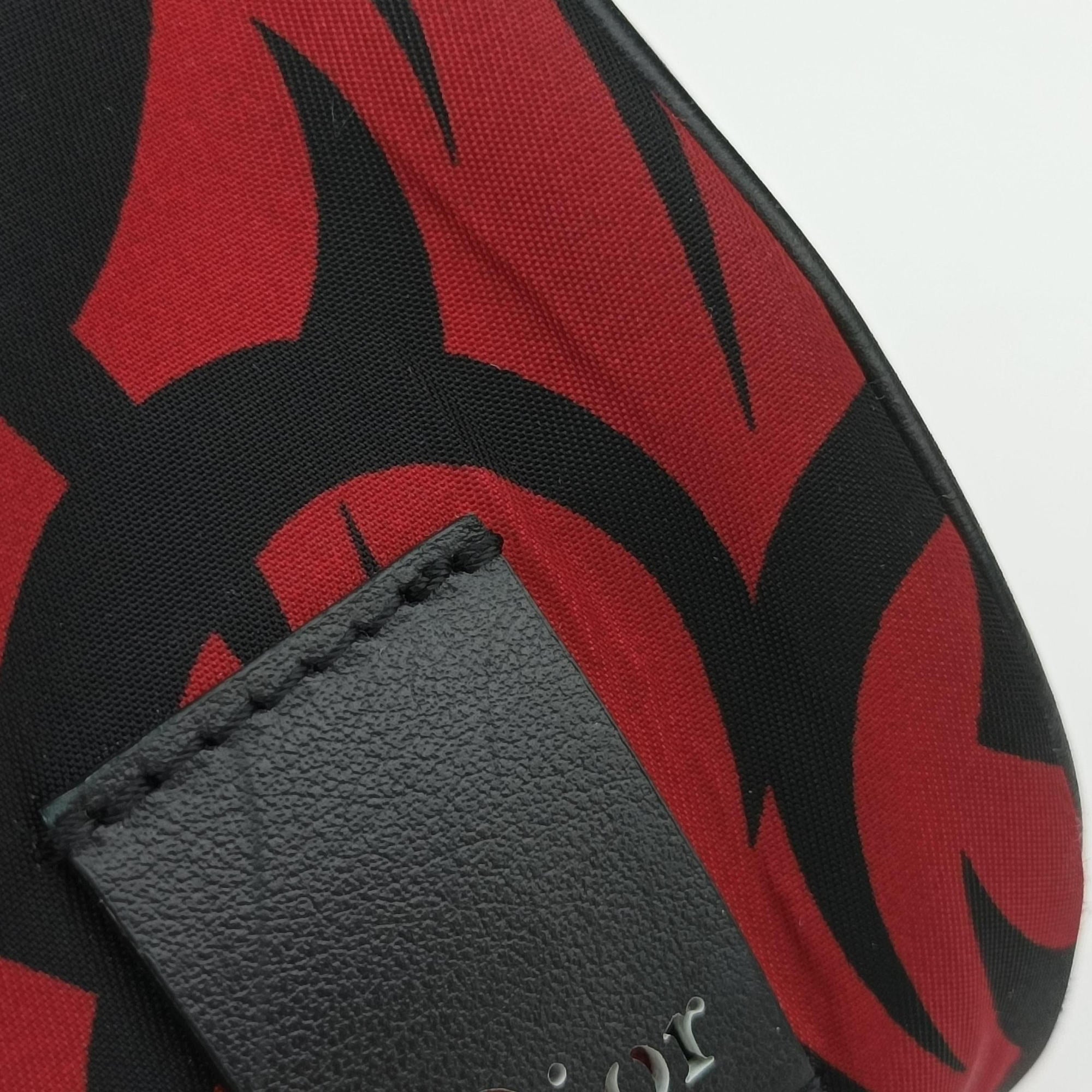 Vintage Christian Dior Roller Red×black nylon  shoulderbag | stylenewstar