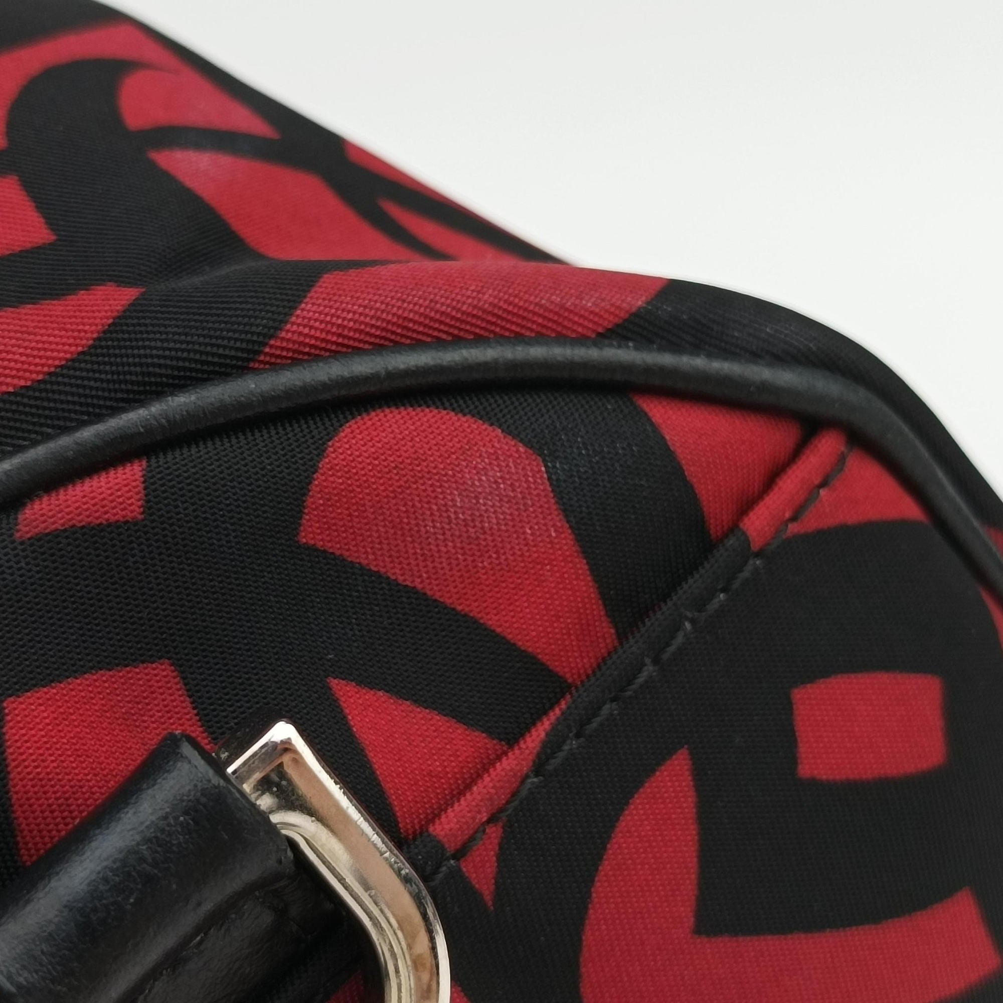 Vintage Christian Dior Roller Red×black nylon  shoulderbag | stylenewstar