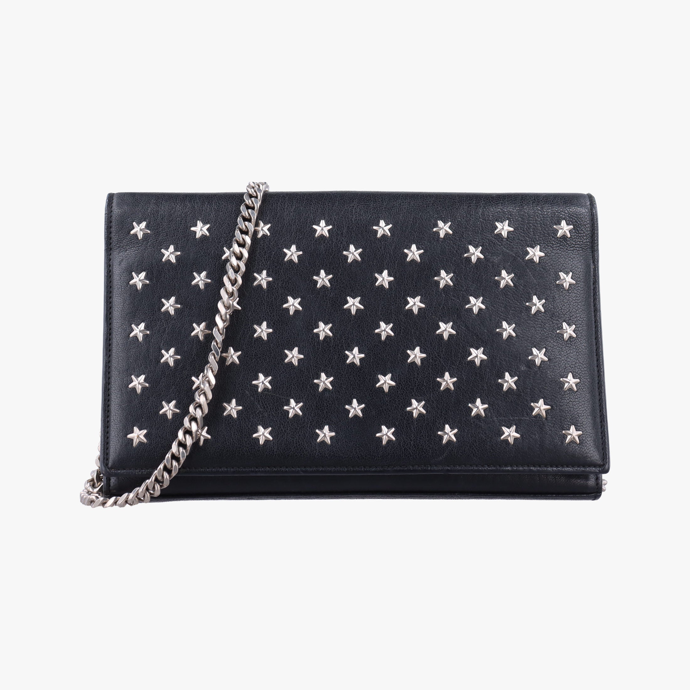Pre-owned Yves Saint Laurent KATE Star Black Leather  shoulderbag | stylenewstar
