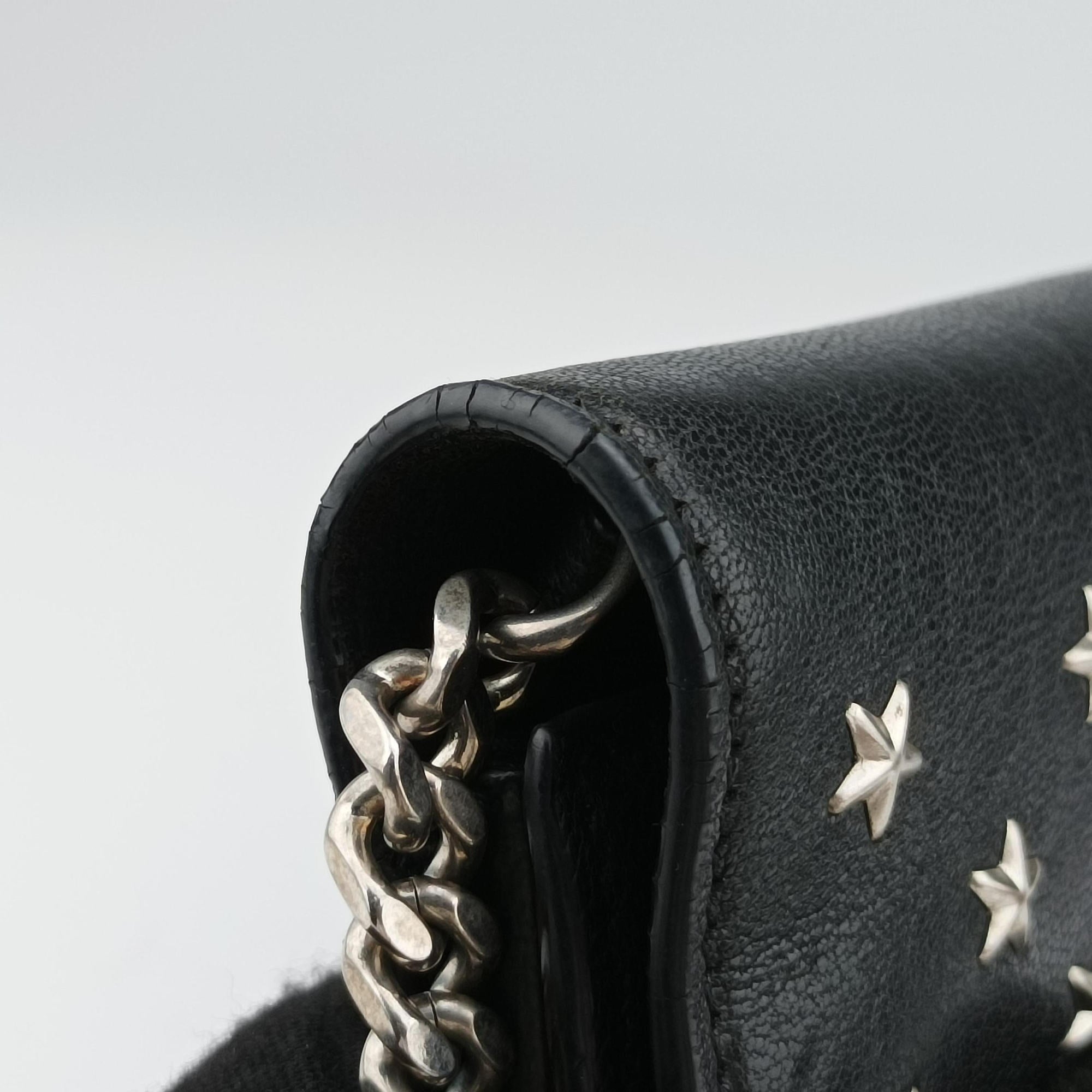 Pre-owned Yves Saint Laurent KATE Star Black Leather  shoulderbag | stylenewstar