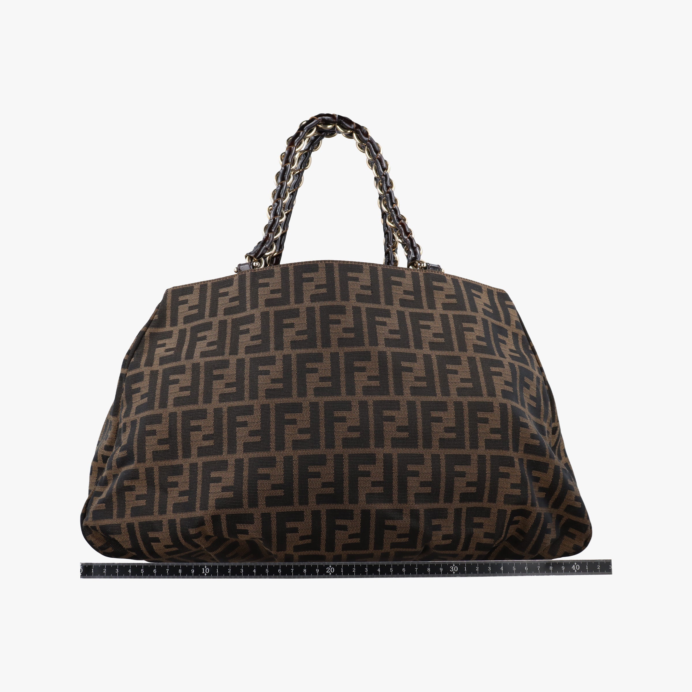 Pre-owned Fendi Mia Brown canvas 8BR616 shoulderbag | stylenewstar