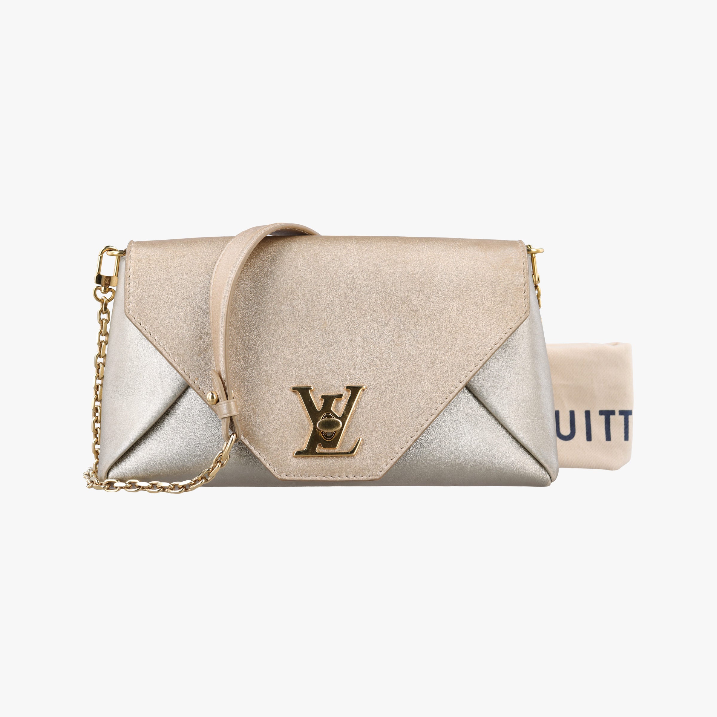 Secondhand Louis Vuitton Love Note golden×silver Leather M54504 shoulderbag | stylenewstar