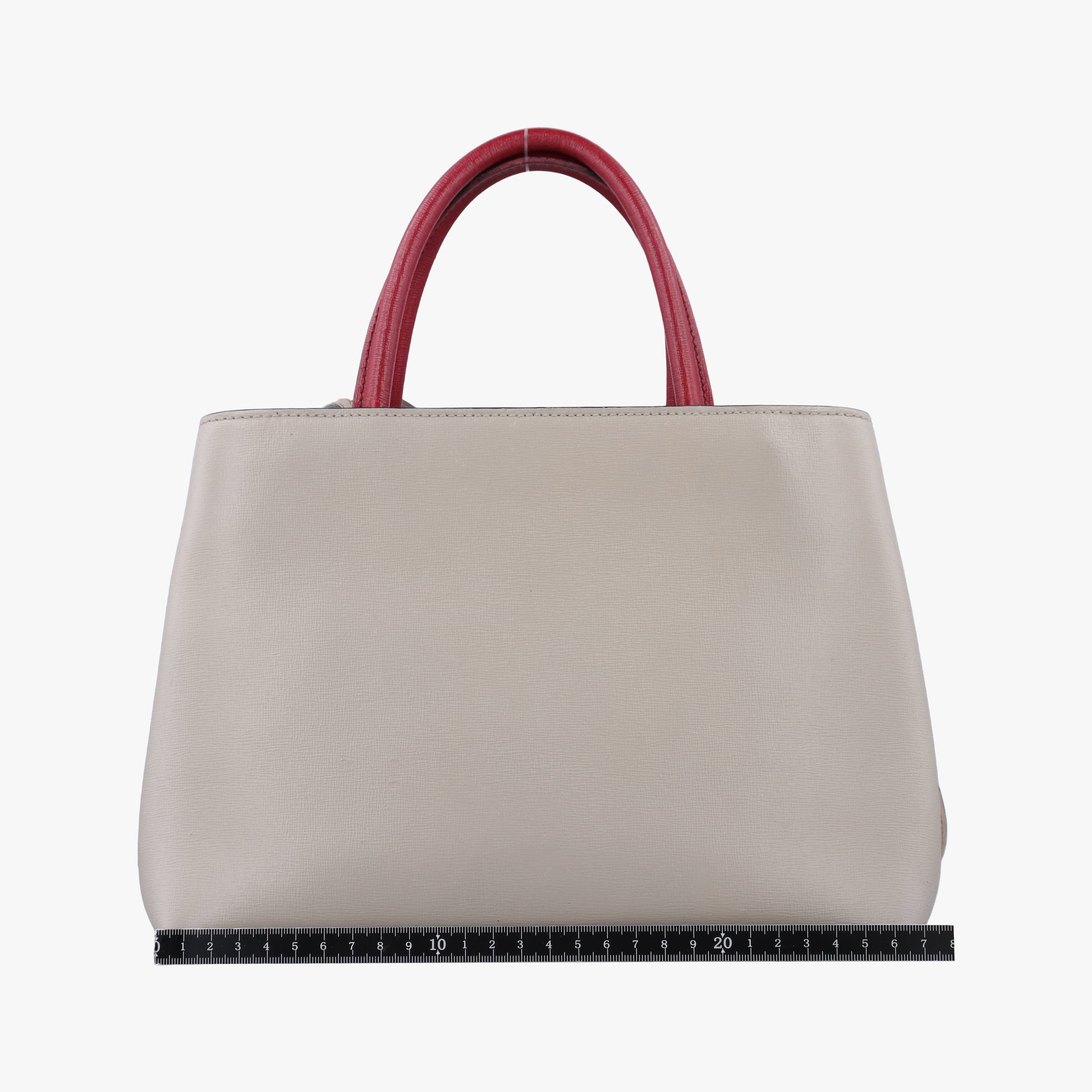 Pre-owned Fendi Petite 2 JOURS Beige×Pink Leather 8BH253 shoulderbag | stylenewstar