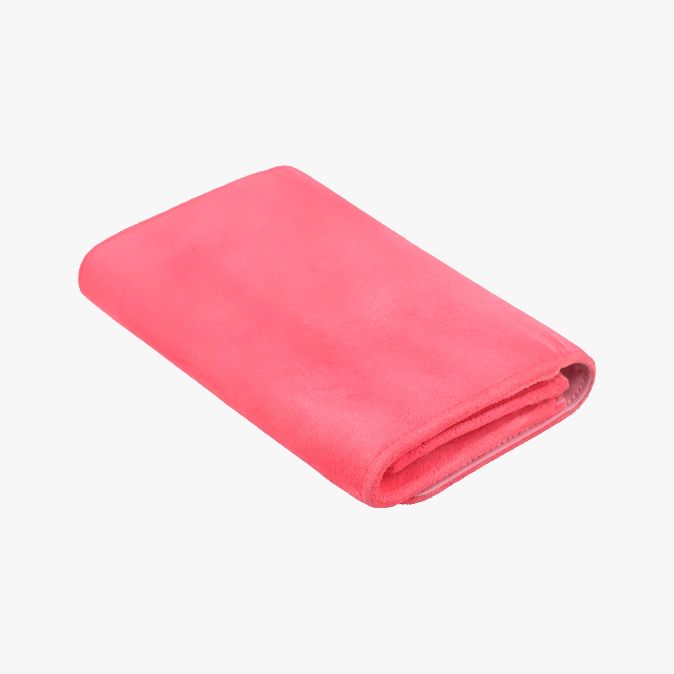 Pre-owned Fendi Kan I F Logo Pink velour 8BS012 shoulderbag | stylenewstar