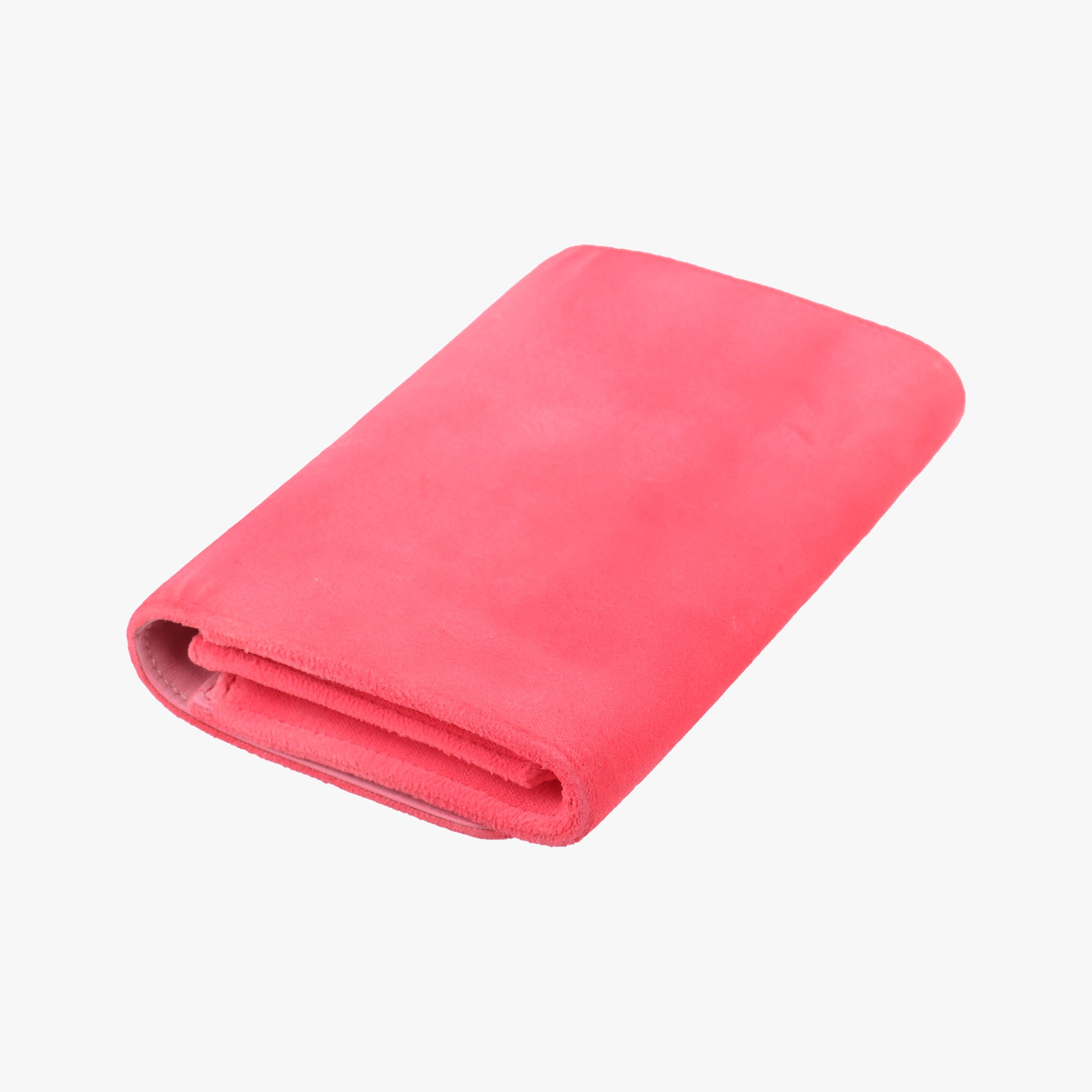 Pre-owned Fendi Kan I F Logo Pink velour 8BS012 shoulderbag | stylenewstar