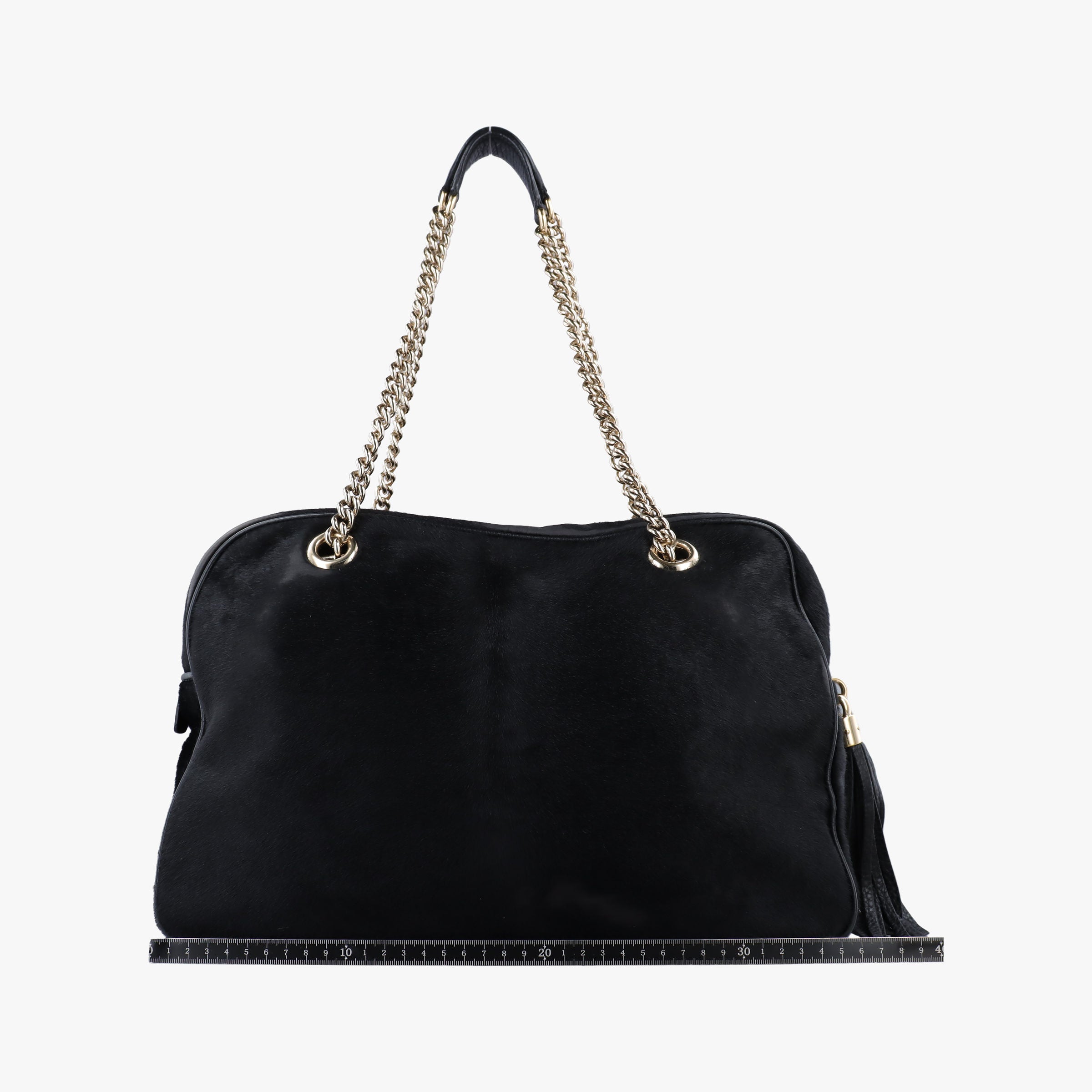 Pre-owned Gucci Soho Black ponyhair 353126 shoulderbag | stylenewstar