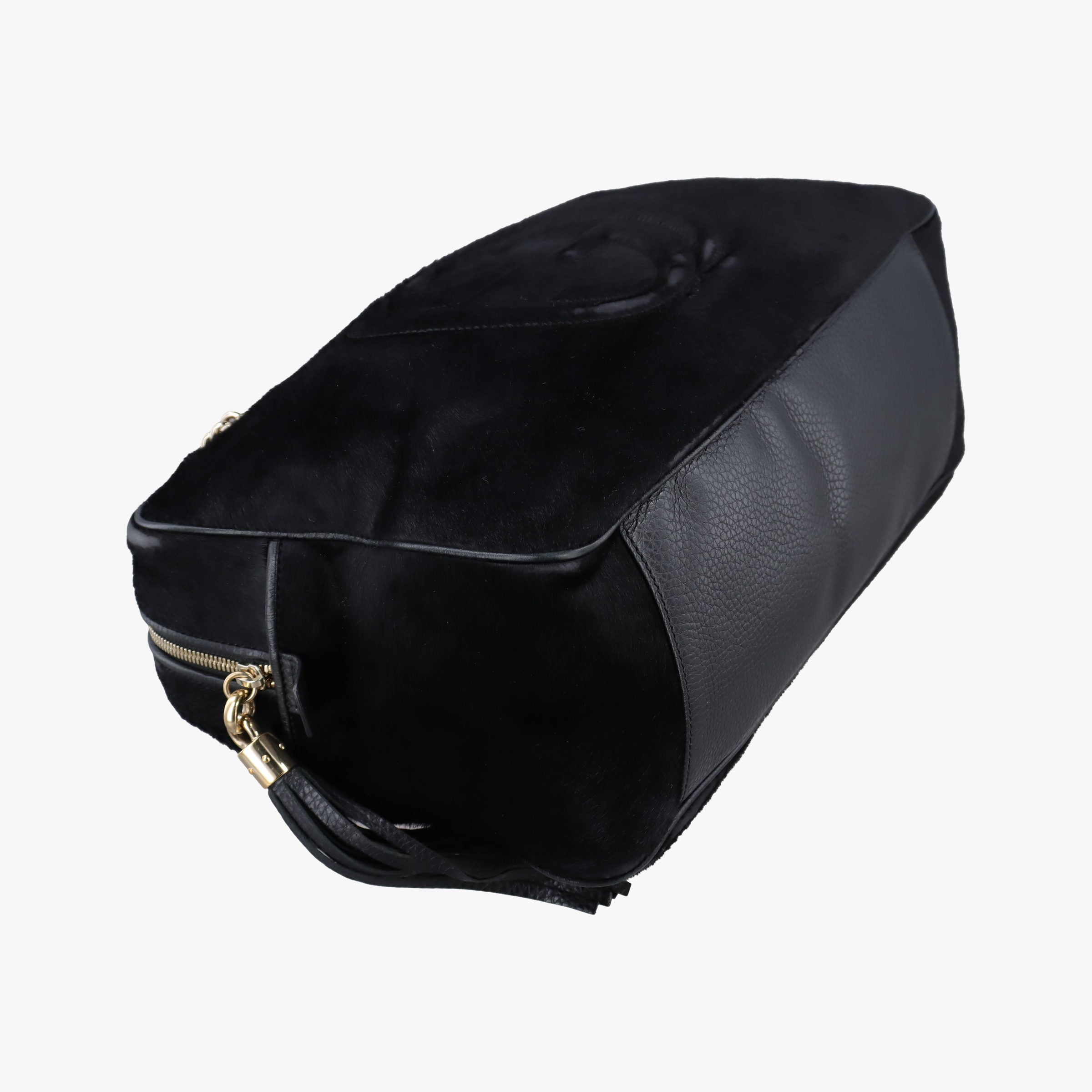 Pre-owned Gucci Soho Black ponyhair 353126 shoulderbag | stylenewstar