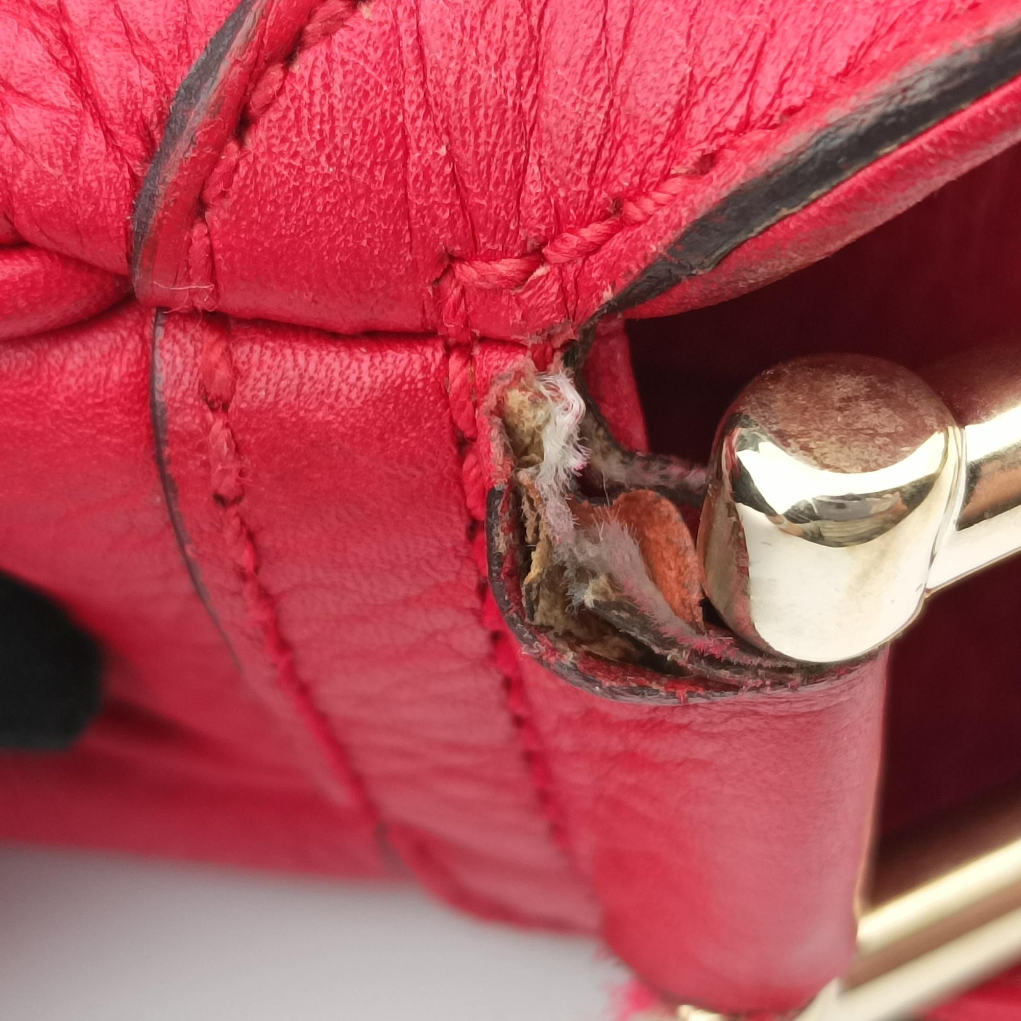 Pre-owned Gucci Bamboo Red Leather 282315 shoulderbag | stylenewstar