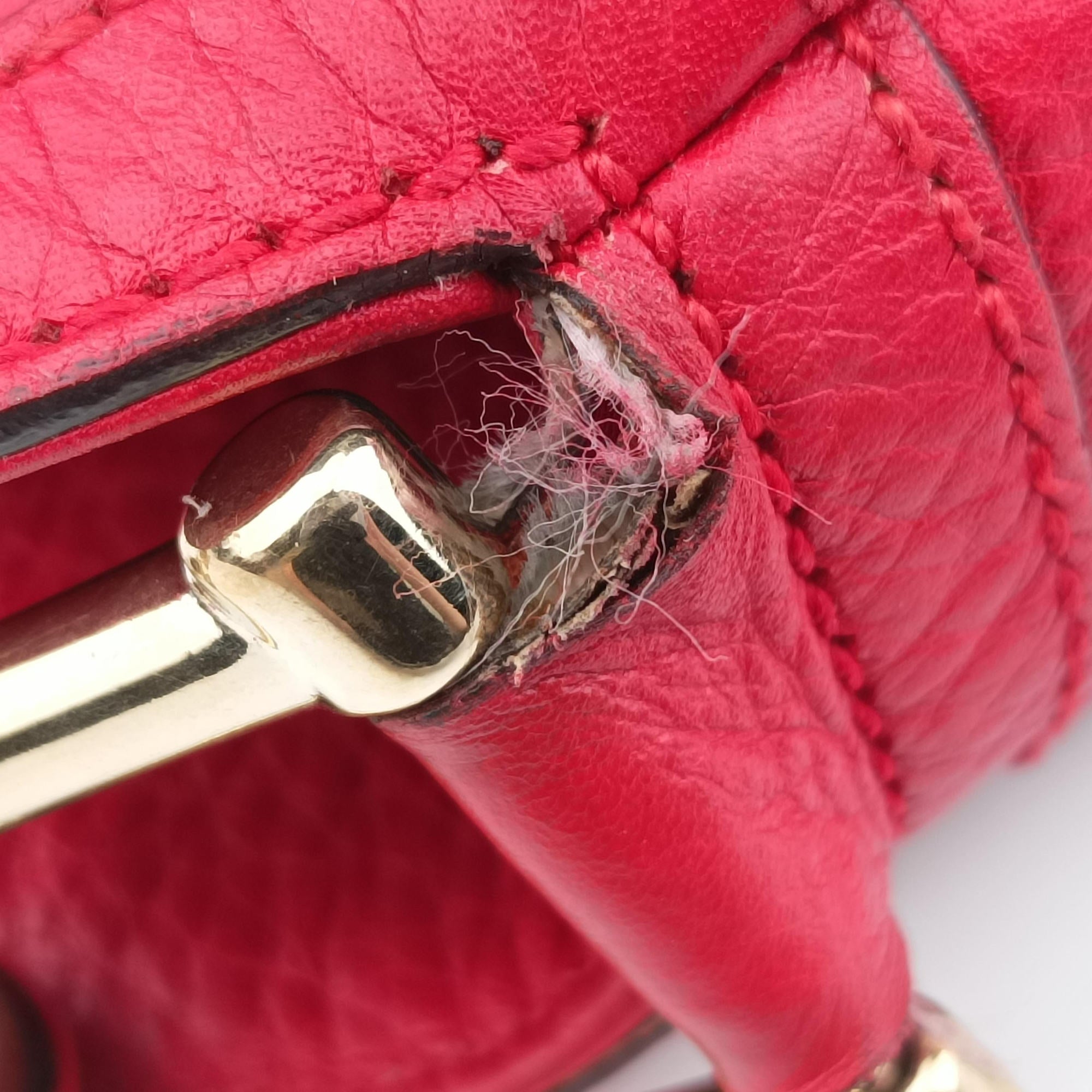 Pre-owned Gucci Bamboo Red Leather 282315 shoulderbag | stylenewstar